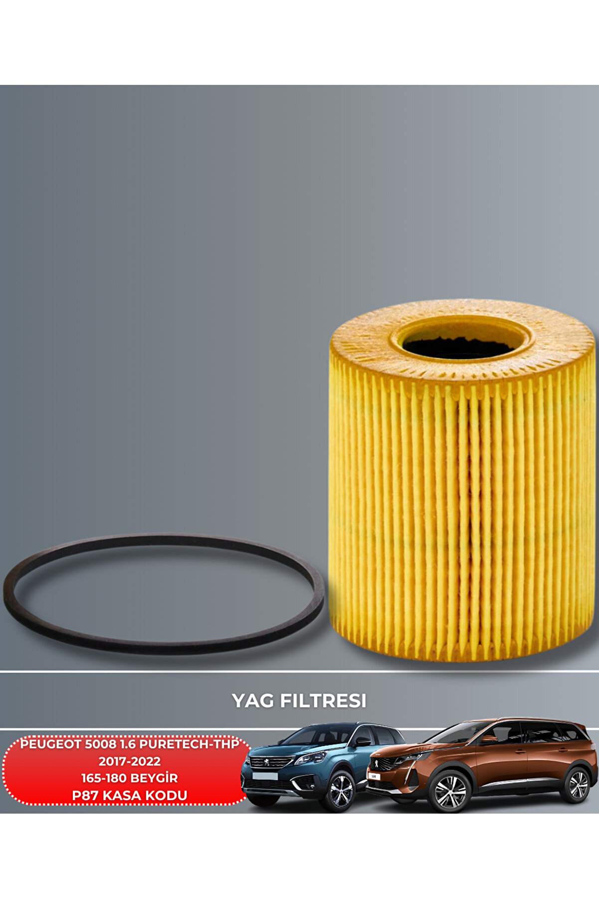 Peugeot 5008 1.6 Puretech 2017-2022 165-180 Beygi̇r Fi̇ltre Yag Bakım Seti̇