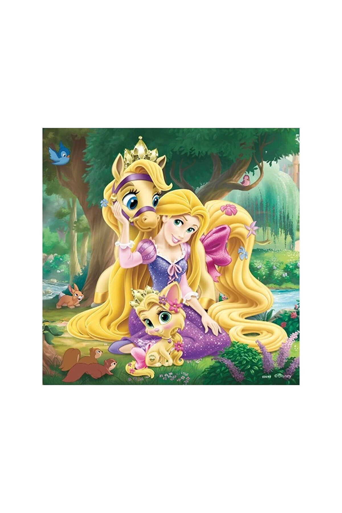 Art 93465 Palace Pets Belle, Ci̇nderella, Rapunzel 3X49 Parça Puzzle Lab