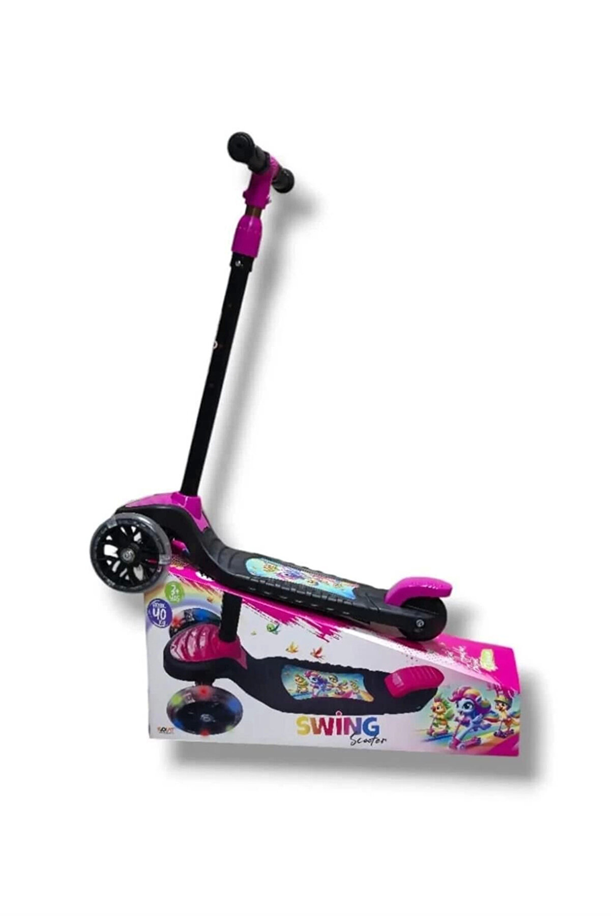 gizmurstore SWİNG SCOOTER PEMBE IŞIKLI