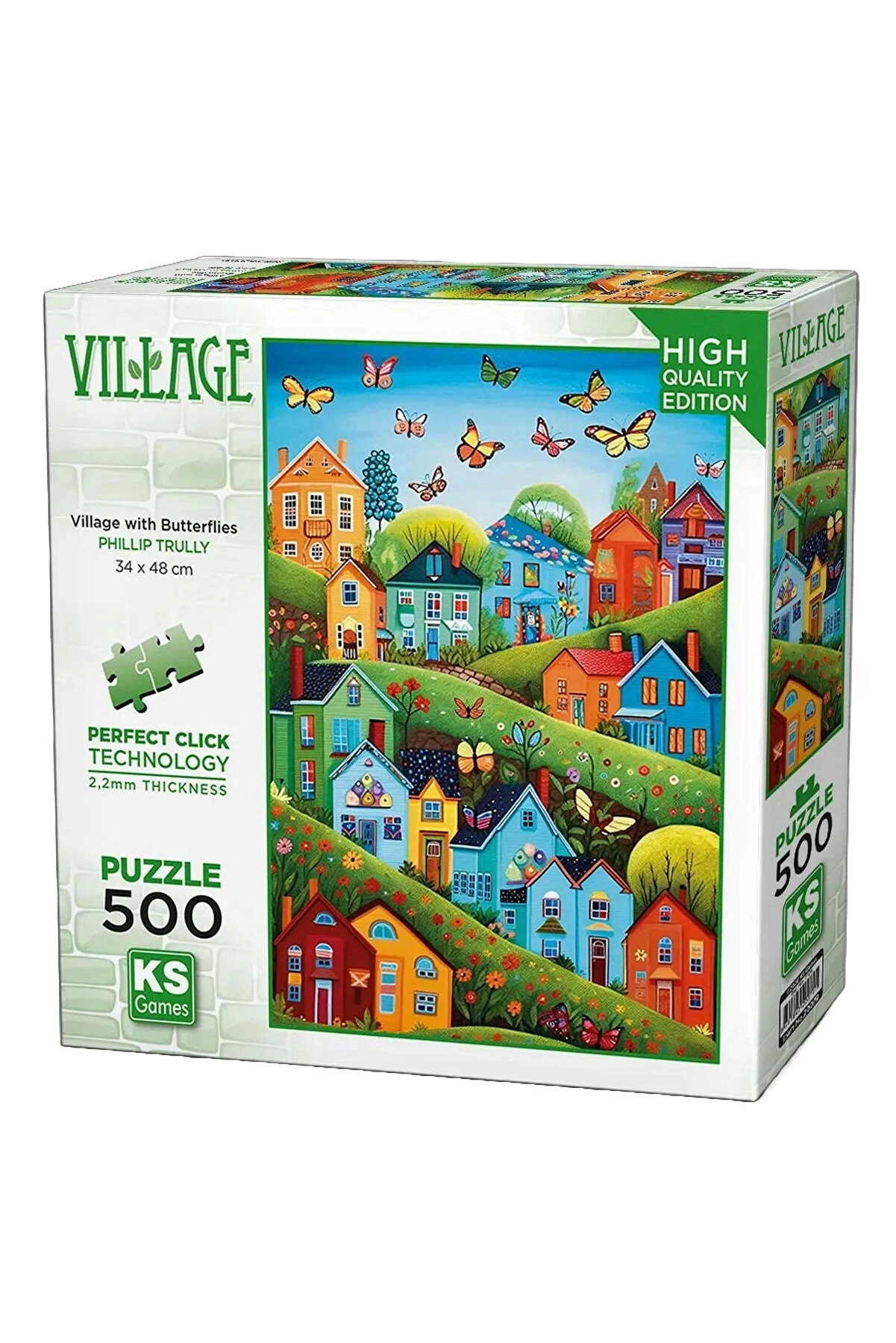 gizmurstore KS Games Village with Butterflies Puzzle 500 Parça 20079