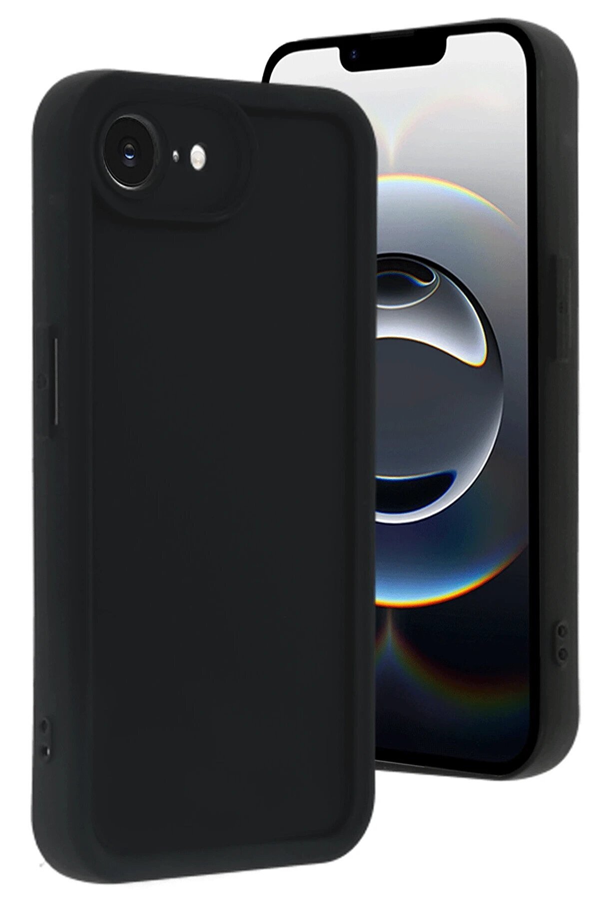 Ceptetoptan Myt09 İphone 16E Kılıf Vi̇era Si̇li̇kon - Si̇yah