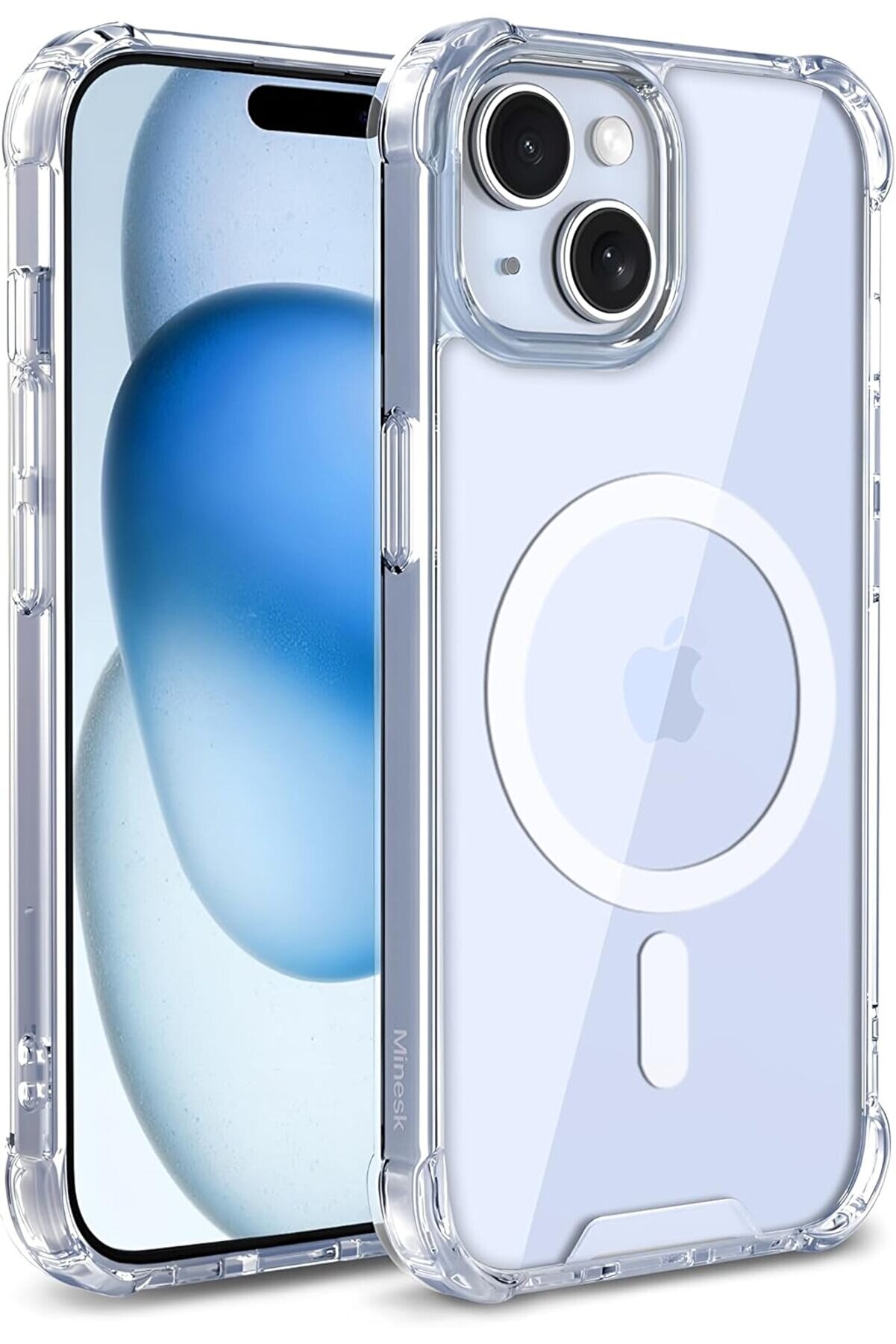 STOREMAX polystar 13-14 i&ccedil;in MagShield Serisi ile Uyumlu K&ouml;şe Korumalı Şeffaf Kılıf Ultra G&uuml;&ccedil;l&uuml; Manyetik &Ccedil;emb