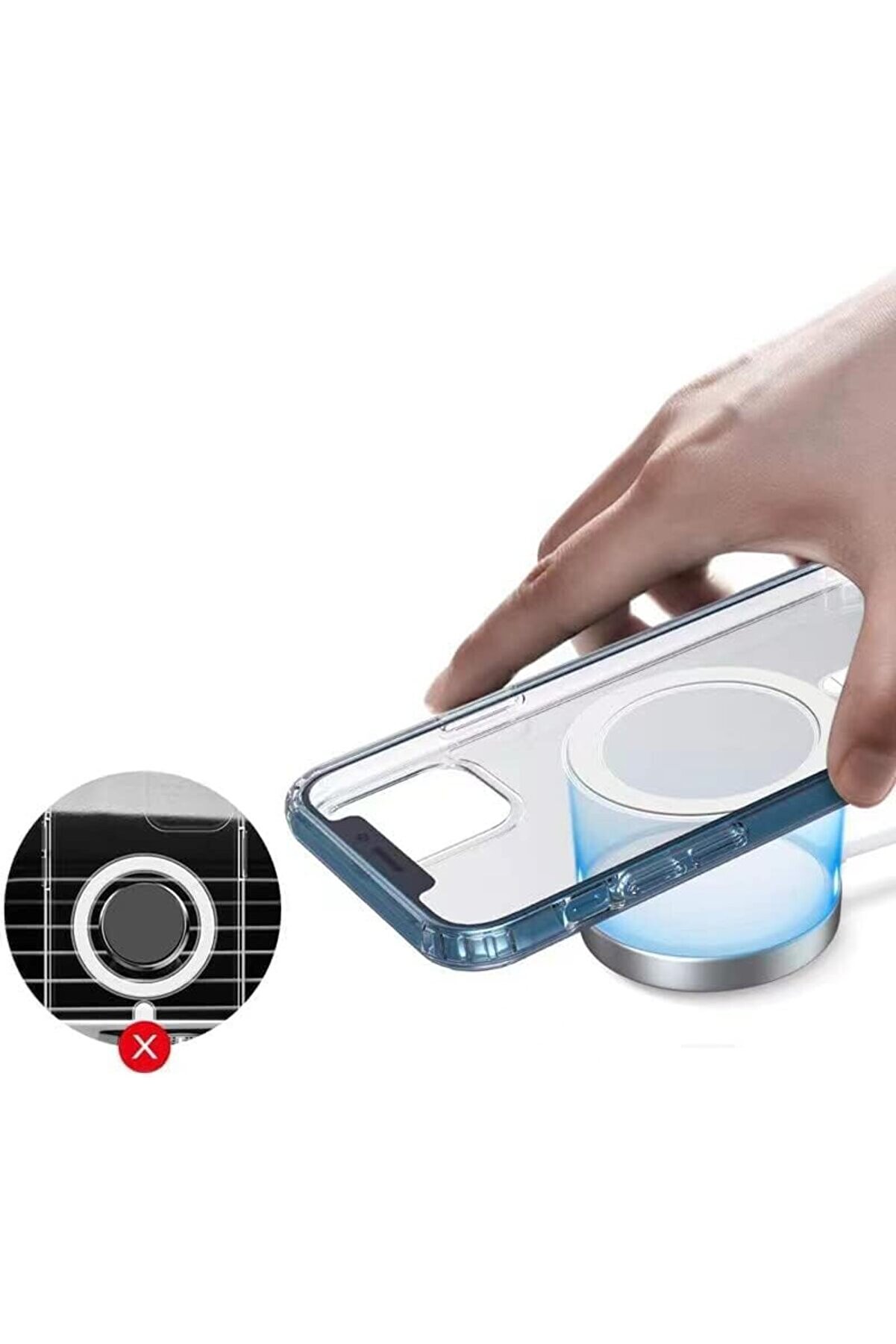 Modaflux Xs Max İçi̇n Kılıf Kamera Korumalı İle Uyumlu Şarj Özelli̇kli̇ Şeffaf Kılıf (Şeffaf, Xs Max) P