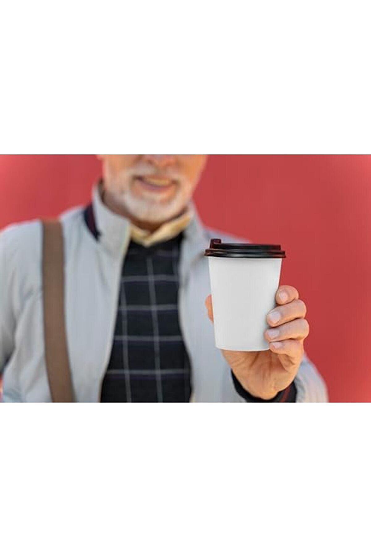 75 Adet Tek Kullanımlık Karton Bardak 8 Oz 250 Ml, Beyaz Sıcak Bardaklar, Kağıt Meyve