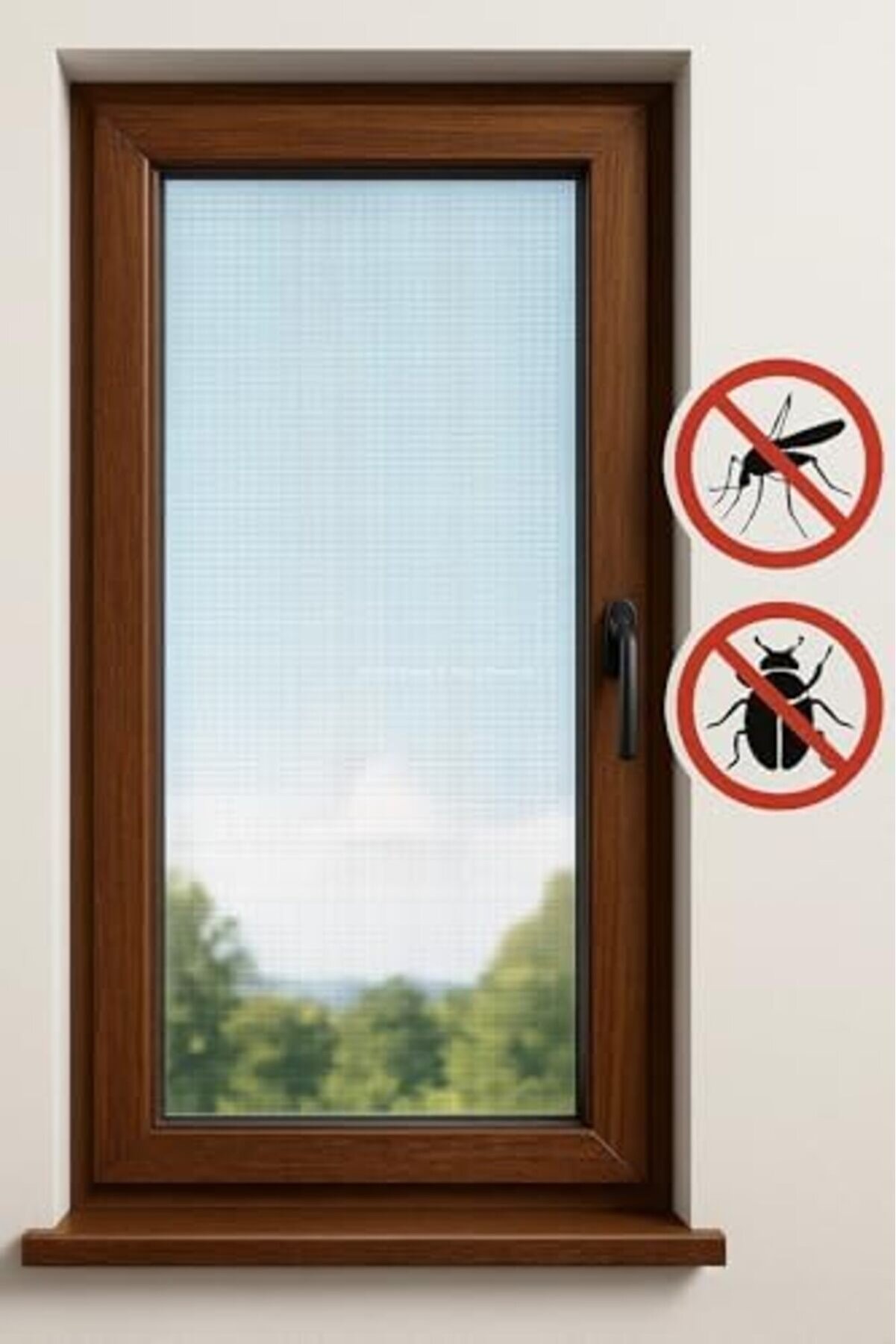 Tek Kanat Prati̇k Si̇nekli̇k, 0.75 M X 1.25 M Tül, Kapı & Pencere Uyumlu, 4 M Yapıştırma Bantl