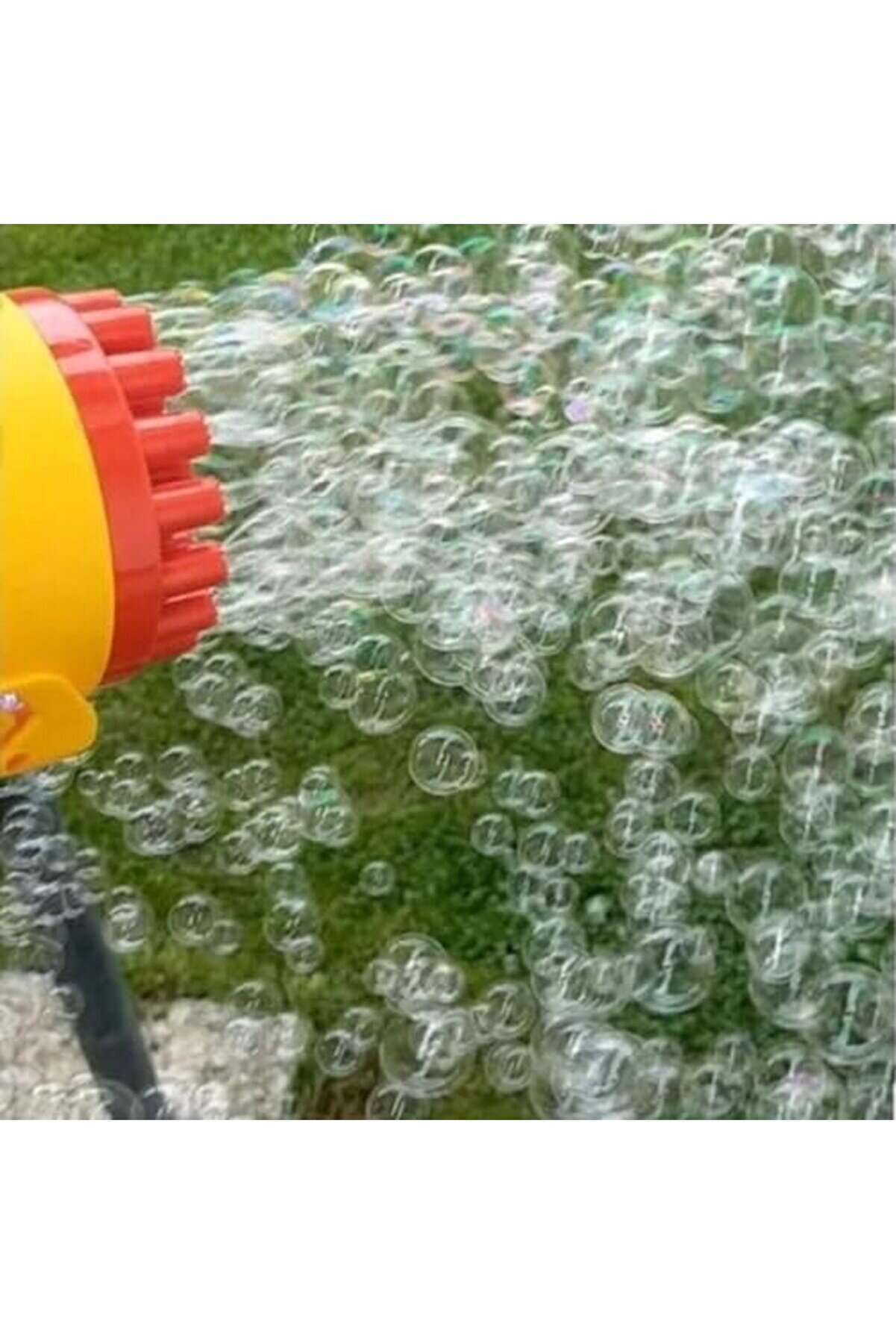 Pi̇lli̇ Mavi̇ Köpük Tabancası Baloncuk Maki̇nesi̇ Xl Boy Şık Tasarım 29 Deli̇kli̇ Bol Köpük (Sarı)