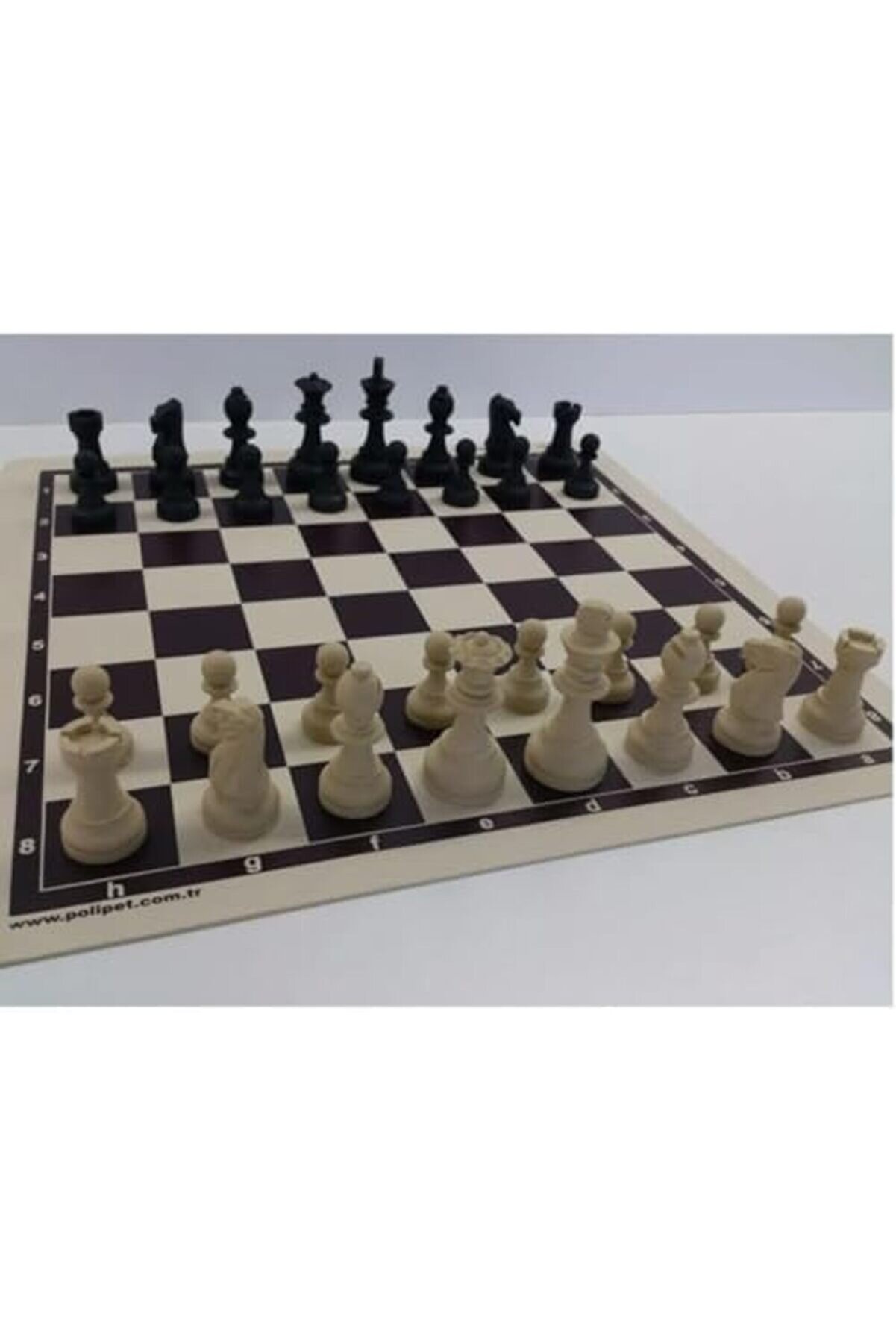 Snshop Rulo Satranç Takımı | Eği̇ti̇m Satranç Seti̇ Katlanabi̇li̇r Bi̇ala Deri̇si̇ Rulo | Plasti̇k Taşl