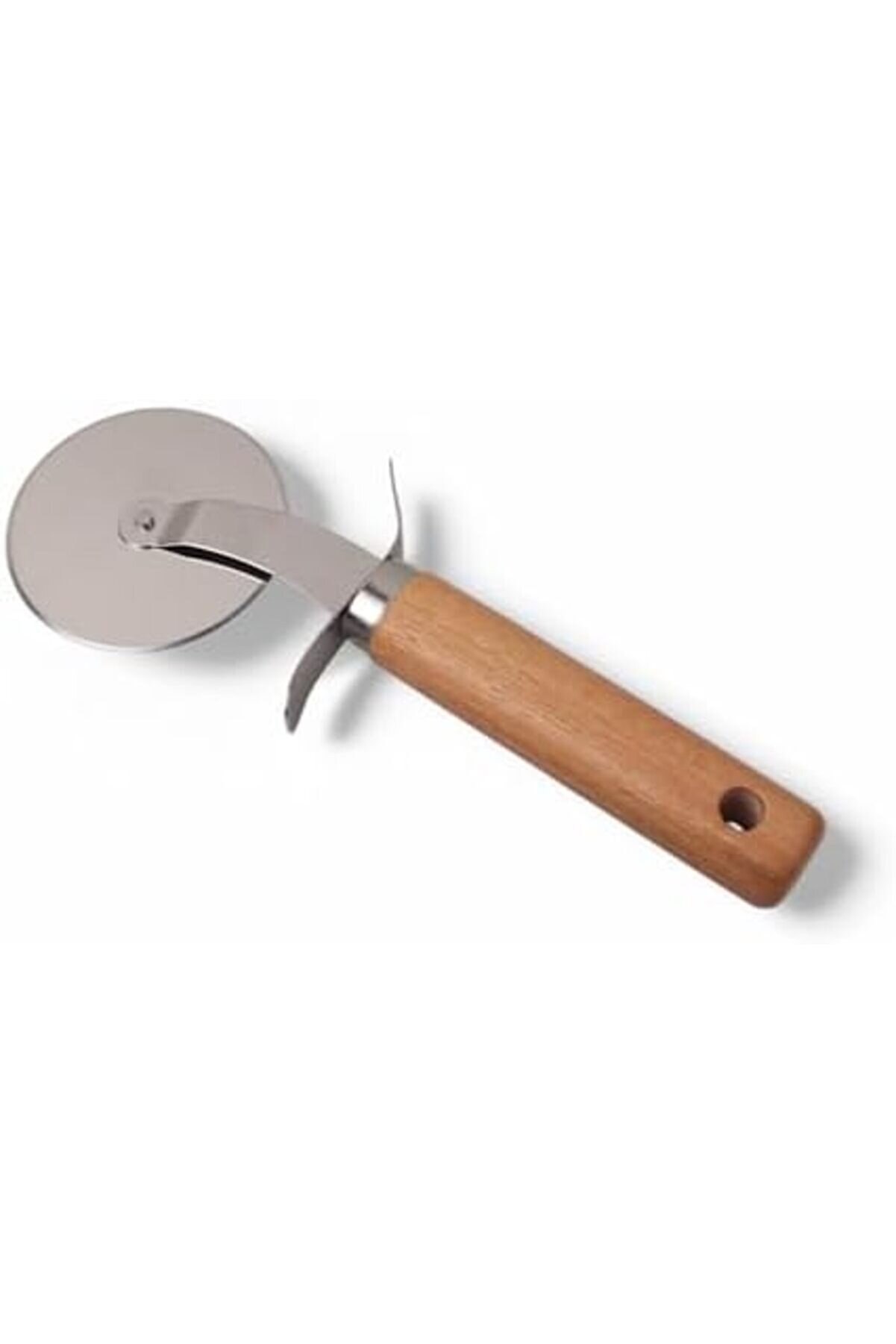 Ynsshopi̇ng Paslanmaz Çeli̇k Ahşap Saplı Pi̇zza Di̇li̇mleyi̇ci̇, Yuvarlak Pi̇zza Kesi̇ci̇ Bıçak, Hamur Ve Kesi̇