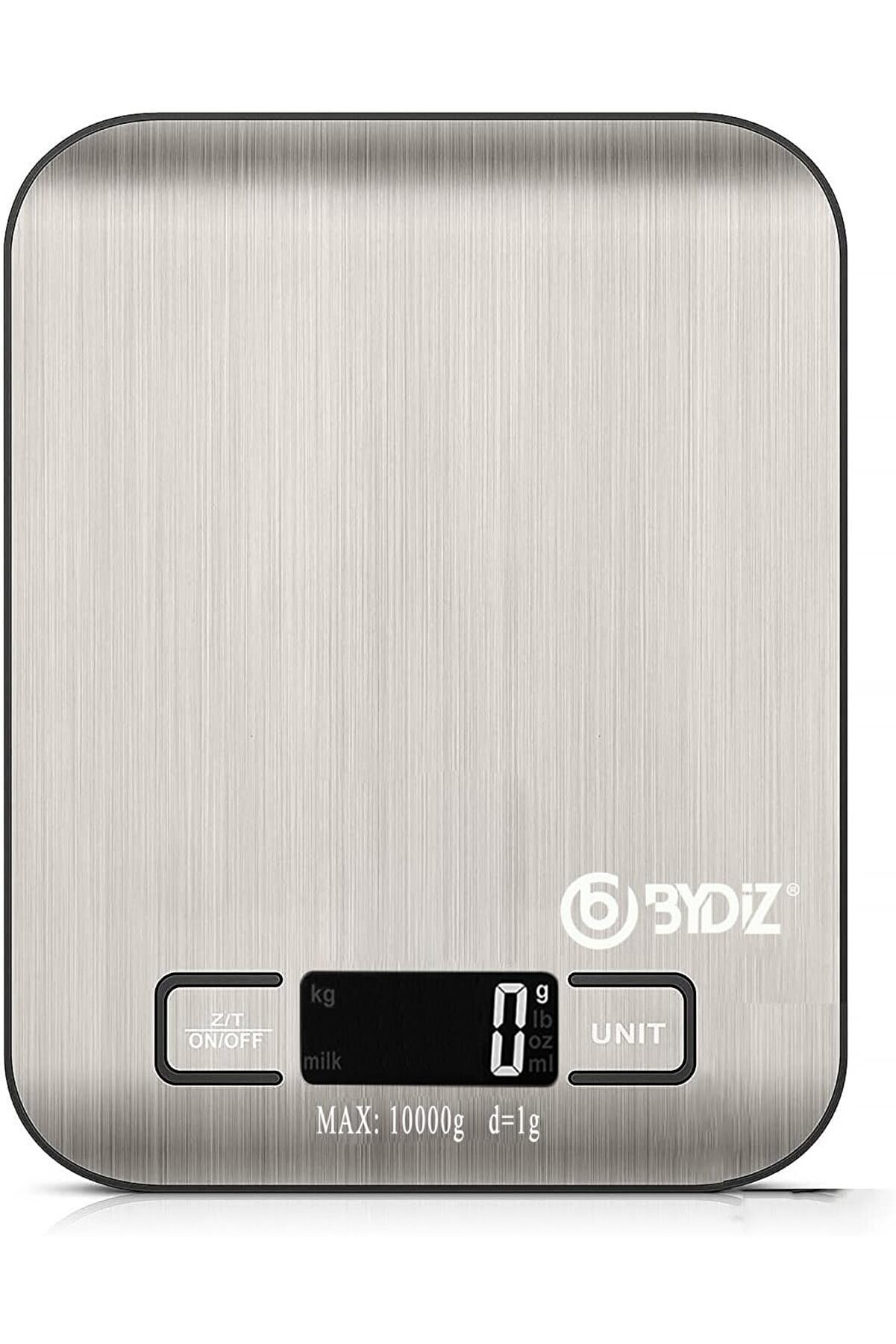 STOREMAX lvnshop BY-005 Mutfak Terazisi - Paslanmaz Çelik Yüzeyli Mutfak Tartısı - Dara İşlevi, LED Ekran, 5