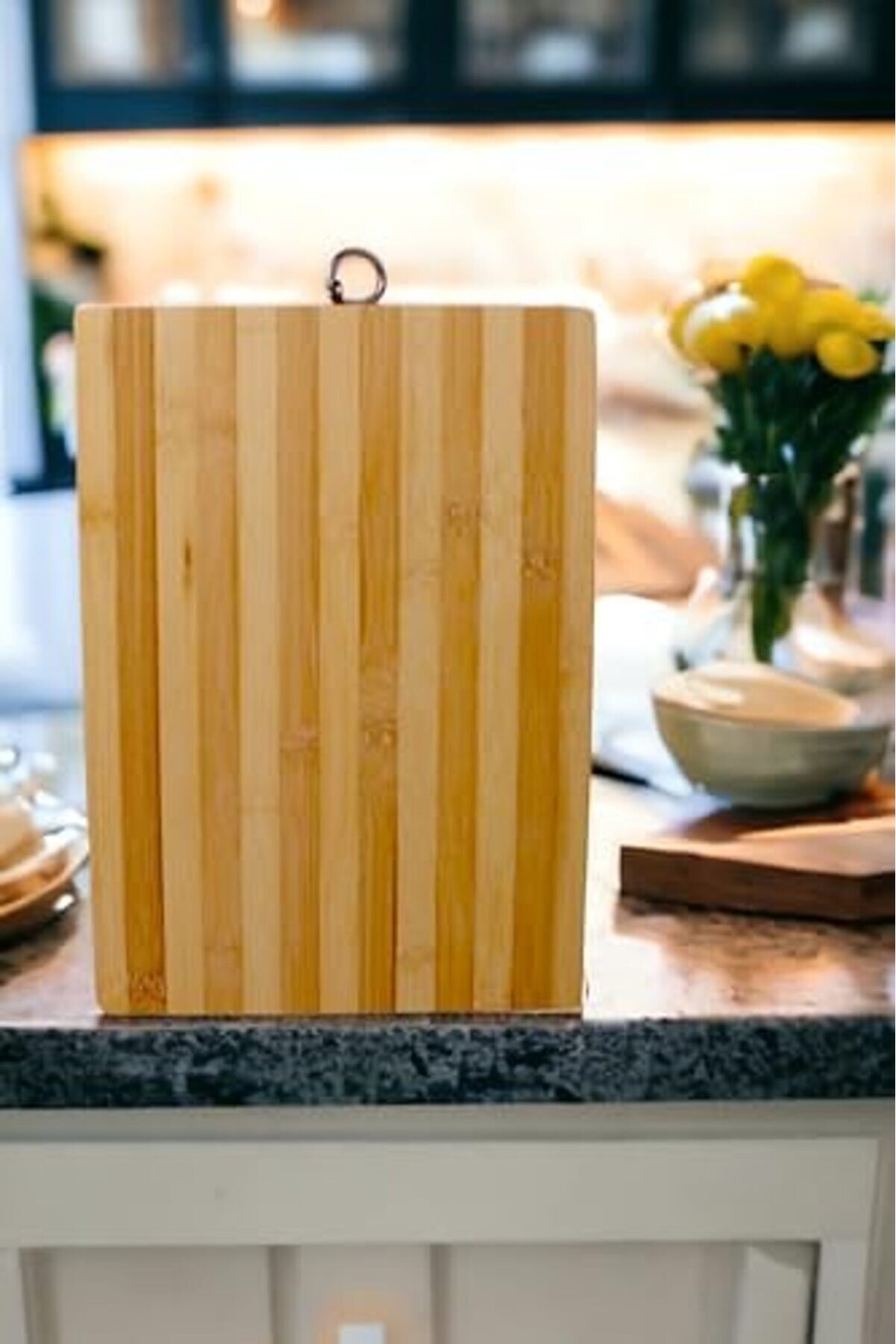 Ynsshopi̇ng Bambu Kesme Tahtası Anti̇bakteri̇el Yıkanabi̇li̇r Doğrama Tahtası Di̇kdörtgen 24 * 34Cm Büyük