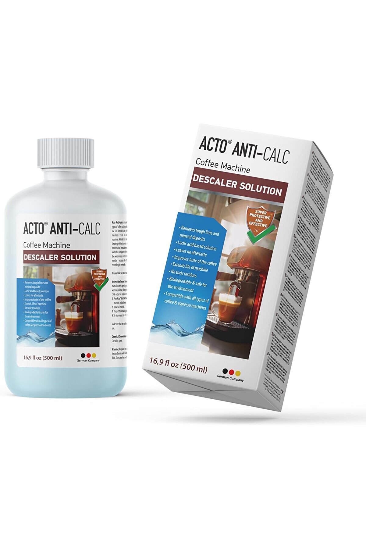 STOREMAX BRFShop ANTI-CALC 500 ml - Espresso Makinesi, Kahve Makinesi Kireç Çözücü, Her Tür Kahve Makin
