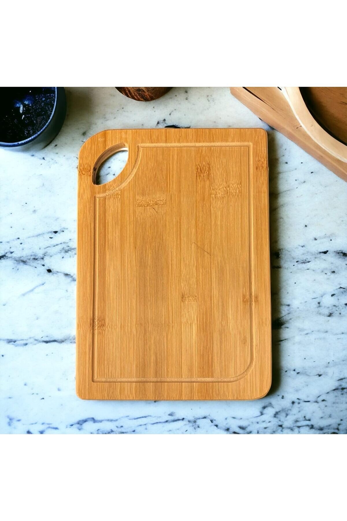 STOREMAX polysight Bambu Kesme Tahtası Antibakteriel Yıkanabilir Doğrama Tahtası Dikdörtgen 34x24cm - B.EK-16