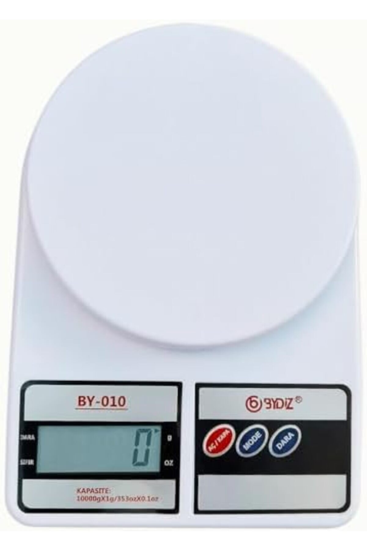 Aclyashop Terazi̇ By-010 Mutfak Terazi̇si̇ - Mutfak Tartısı - Dara Alma Özelli̇kli̇, Lcd Ekran, Otomati̇k