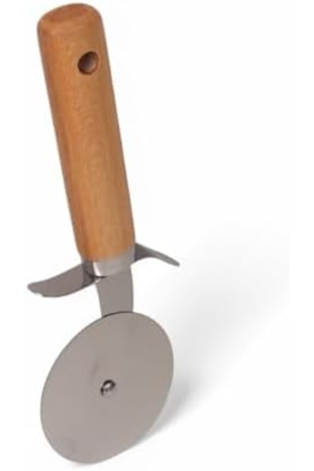 Ynsshopi̇ng Paslanmaz Çeli̇k Ahşap Saplı Pi̇zza Di̇li̇mleyi̇ci̇, Yuvarlak Pi̇zza Kesi̇ci̇ Bıçak, Hamur Ve Kesi̇