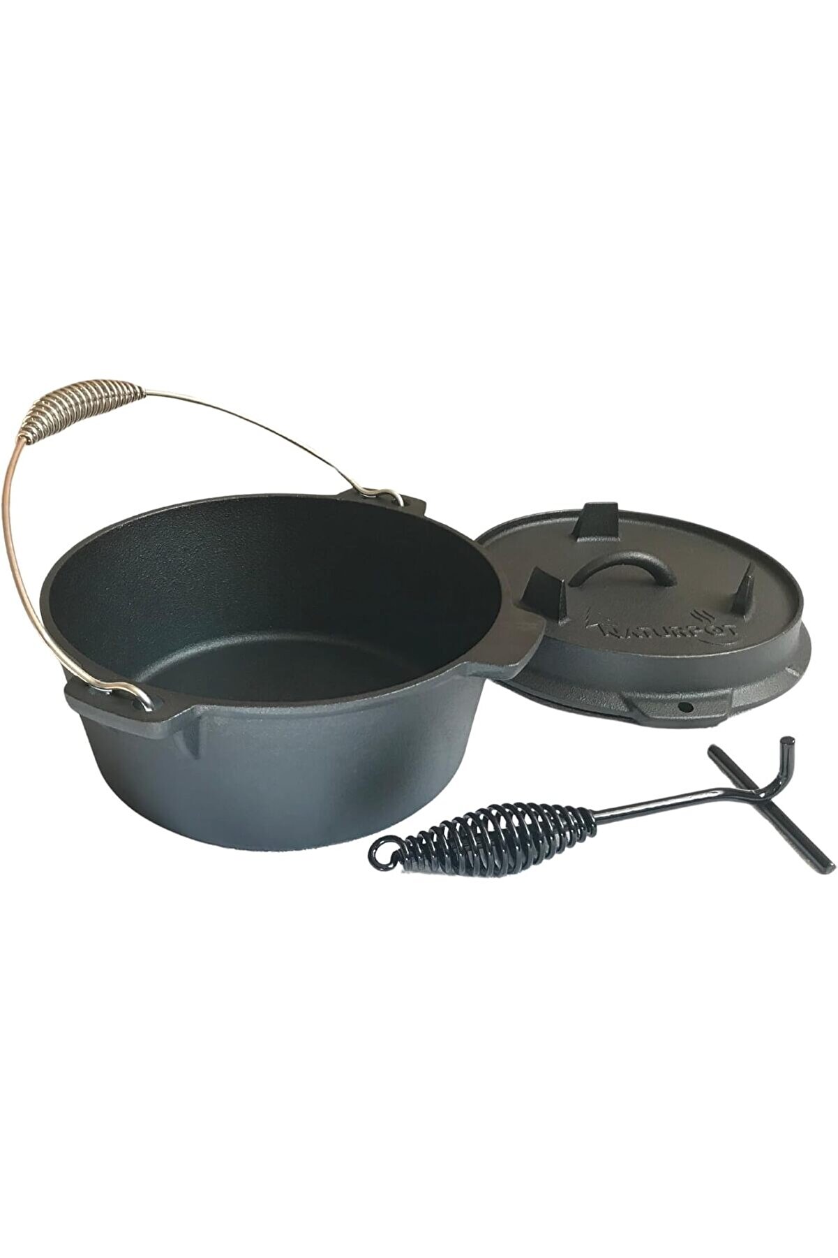 STOREMAX Döküm Tencere 10 Inch Dutch Oven Demir Döküm Kamp Tenceresi 25 cm trendwave