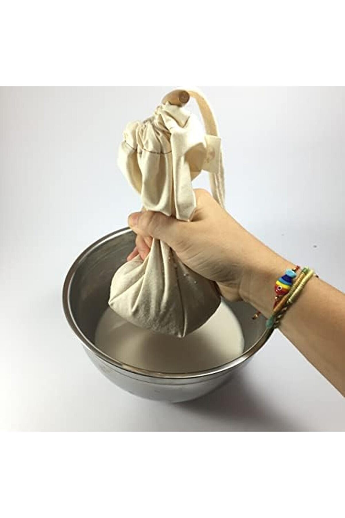 Lvnshop Yoga And%100 Ağartılmamış Ham Pamuk Bi̇tki̇sel Süt Süzme Kesesi̇ Sütü, Fındık Sütü, Yeşi̇l Sebze