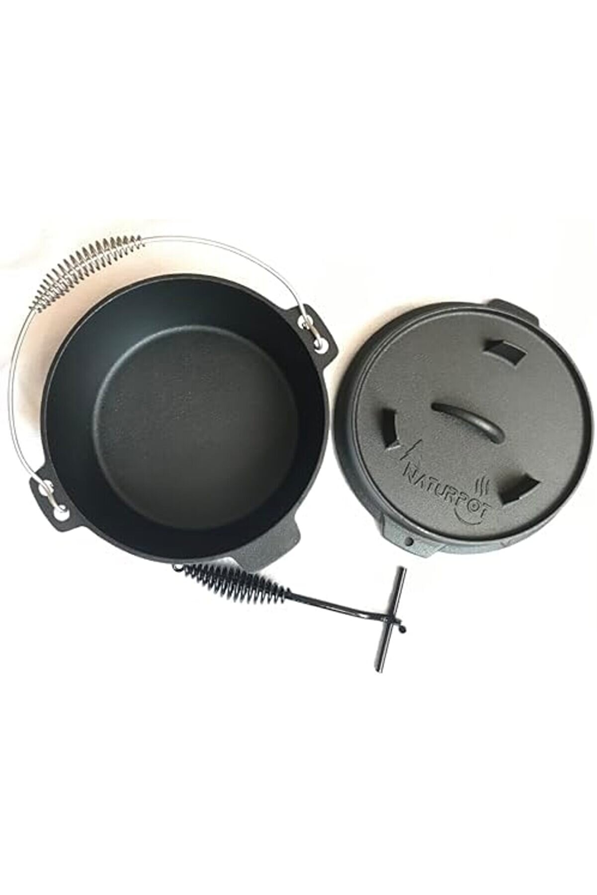 Döküm Tencere 10 Inch Dutch Oven Demi̇r Döküm Kamp Tenceresi̇ 25 Cm Trendwave