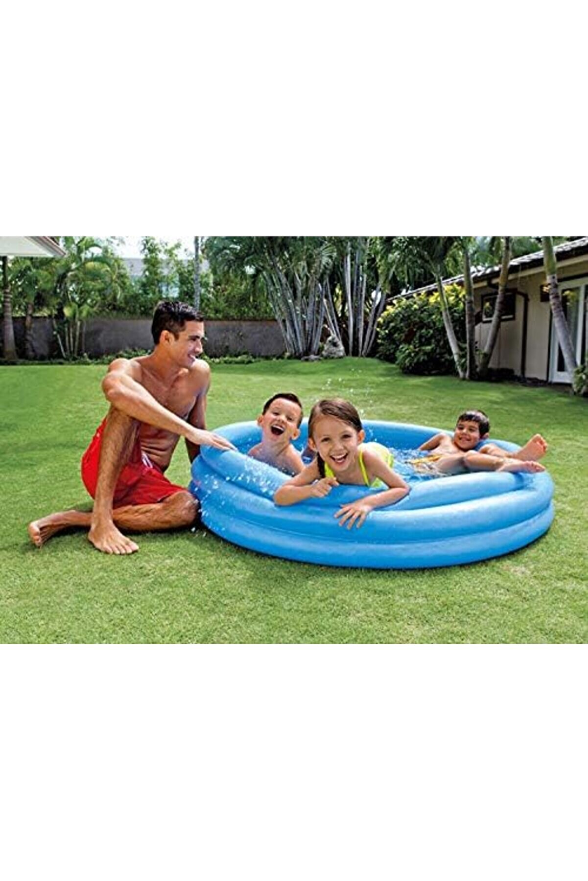 Vegashop 58426 Cri̇stal Renkli̇ 3 Bölme Havuz 147 Cm, Su Sporları, Plaj Malzemesi̇, Şi̇şme Ürün, Y