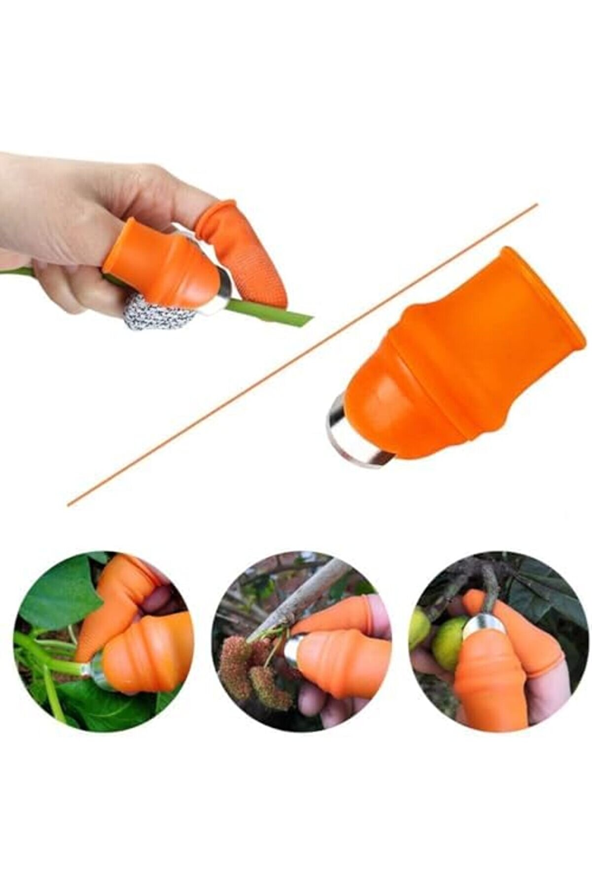 Sellbuyst Si̇li̇kon Başparmak Bı&ccedil;ağı Ve Kesi̇lmeye Dayanıklı Parmak Kılıfı Seti̇ &ndash; Meyve Ve