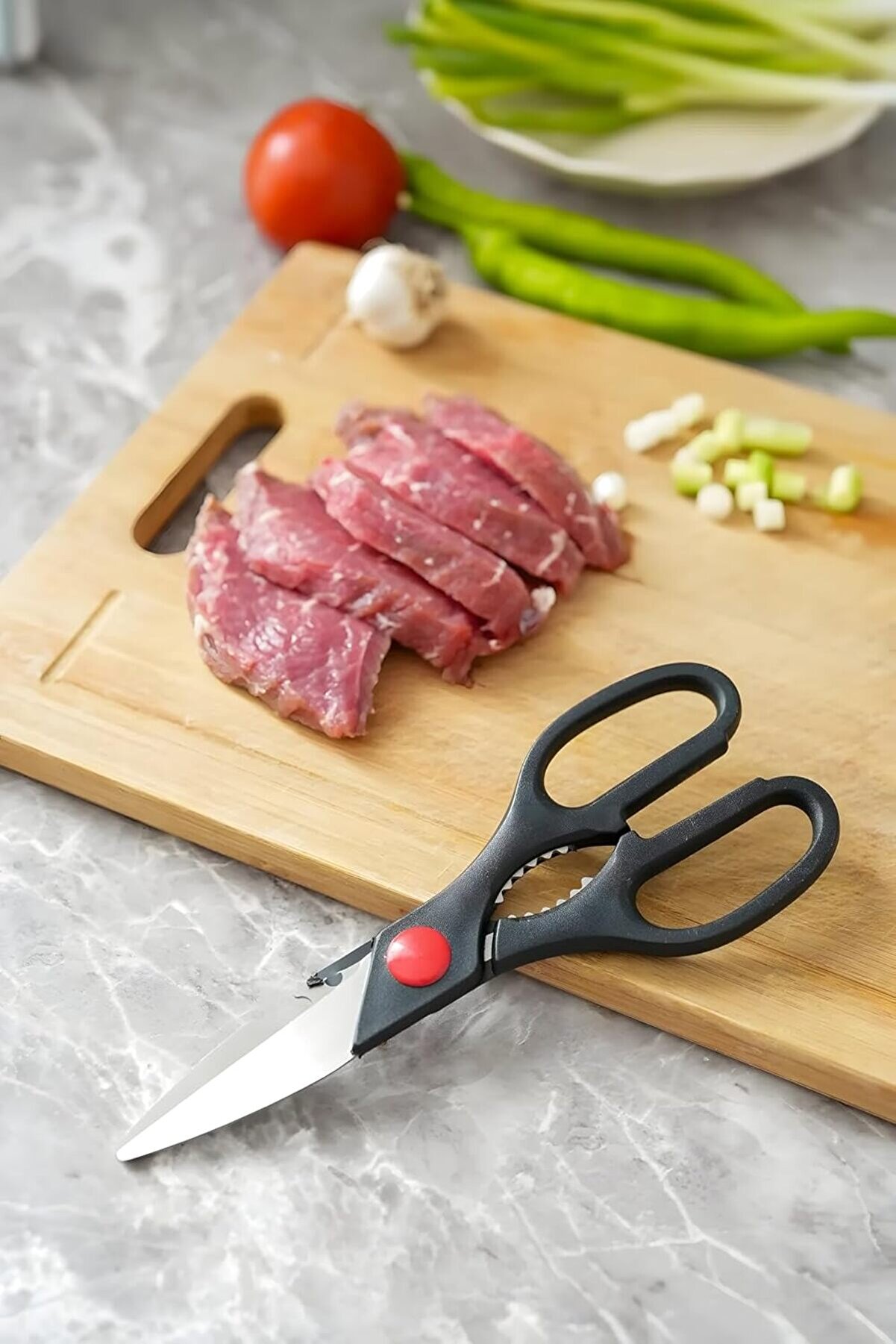 STOREMAX lvnshop Mutfak, Çok Fonksiyonlu, Ultra Keskin Paslanmaz Çelik Bıçaklar, Kaymaz Ergonomik Saplı, Et v