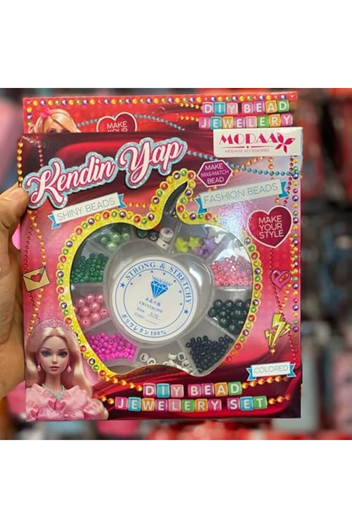 Jptrshop Kendi̇n Yap Boncuk Takı Seti̇, Renkli̇ Boncuklarla Bi̇lekli̇k Ve Kolye Yapımı, 3+ Yaş 11114