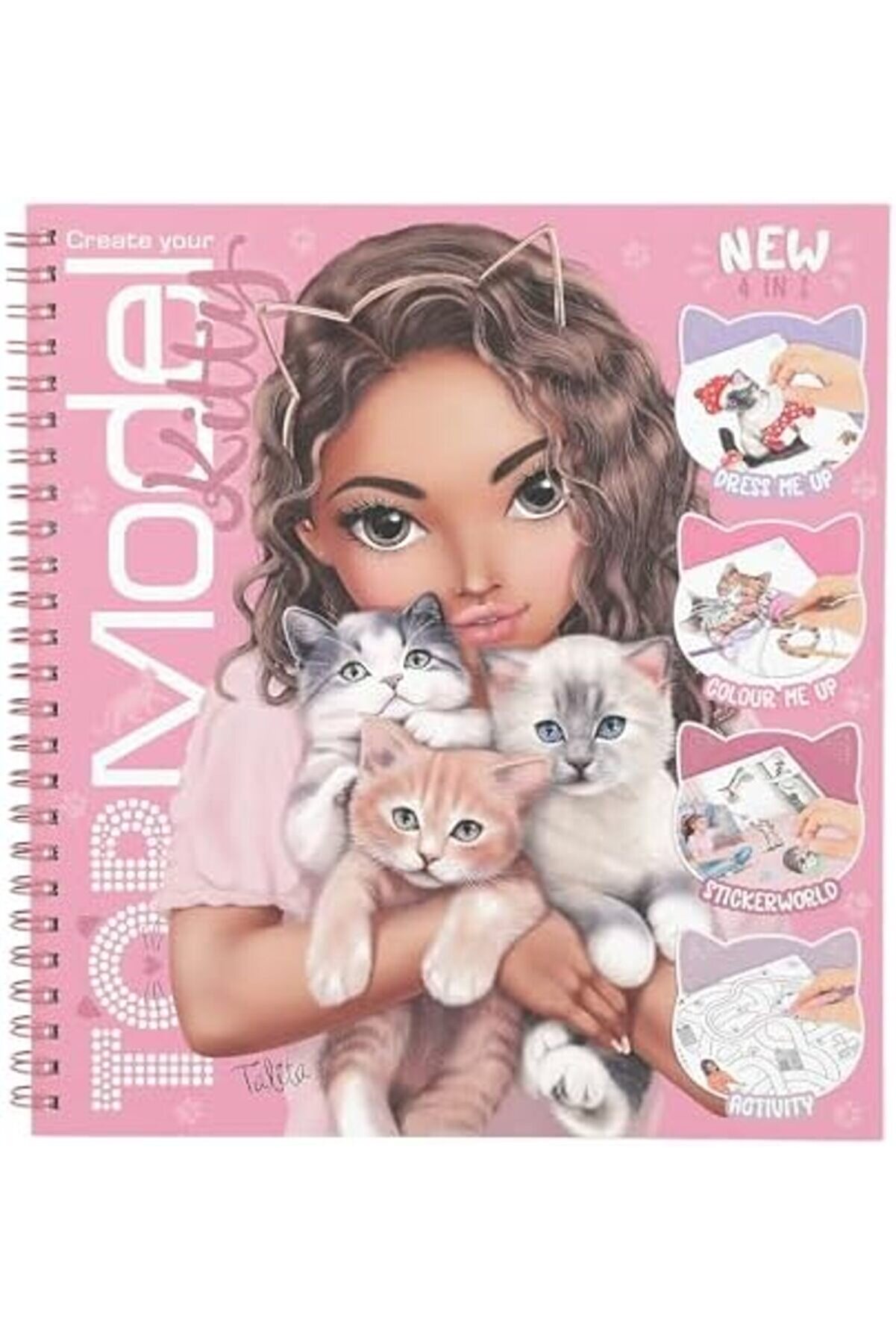 Tknszrshop 13038 Topmodel Kedi̇leri̇ Tasarlamak İ&ccedil;i̇n 47 Sayfalı Ki̇tty Boyama Ki̇tabınızı Oluşturu