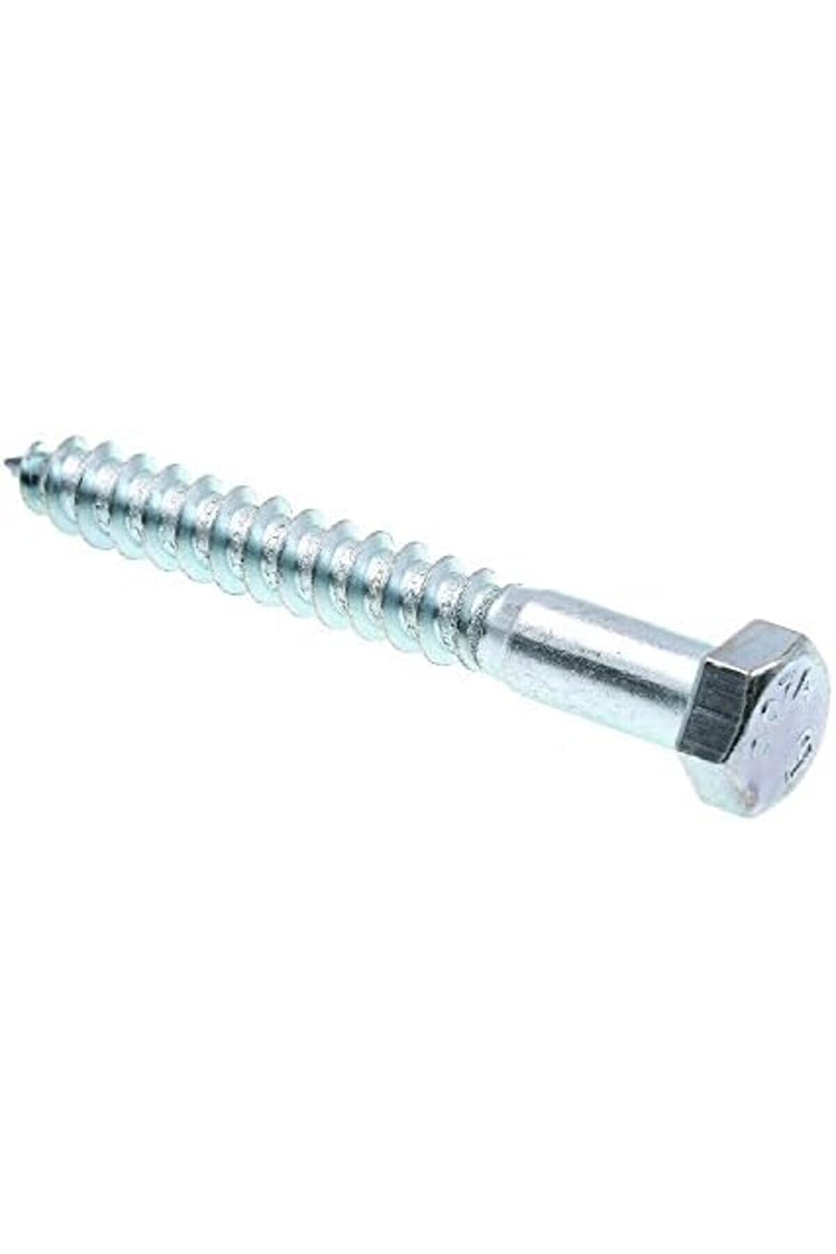 Snshop 9056275 Lag Vi̇da, Altıgen Kafa, 3/20,3 X 7,6 Cm, Çi̇nko Gümüş Kaplama Paslanmaz Çeli̇k, 2