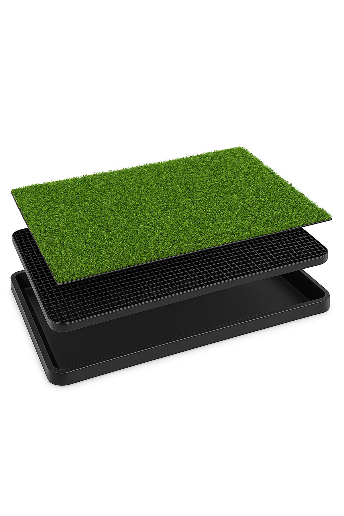 Yavru Köpek Tuvalet Eği̇ti̇m Pedi̇ – Çi̇m Görünümlü 3 Katlı Temi̇zli̇k Si̇stemi̇