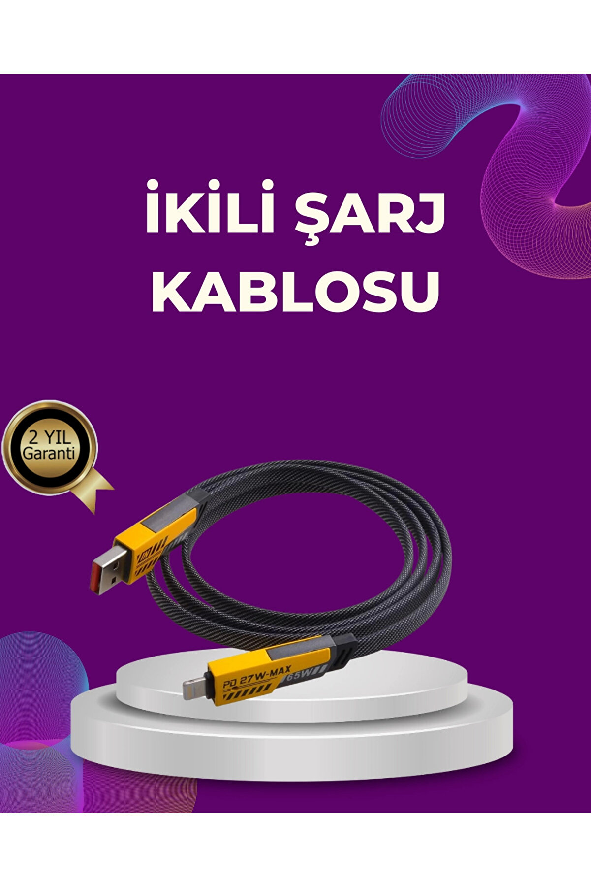 gizmurstore Dayanıklı 4’ü 1 Arada Çok Fonksiyonlu Hızlı Şarj Veri Kablosu