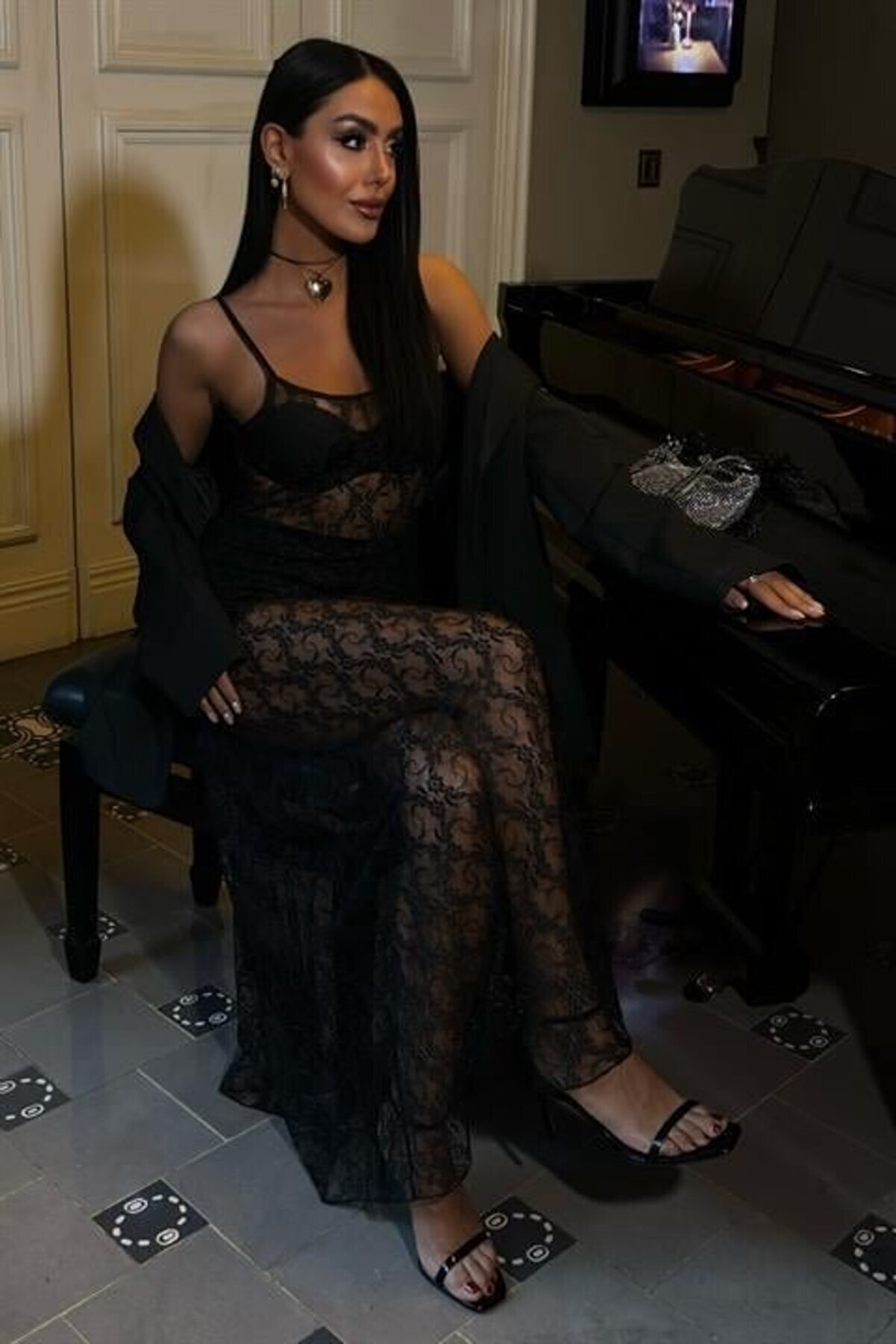 Full Dantel Askılı Elbi̇se 2874