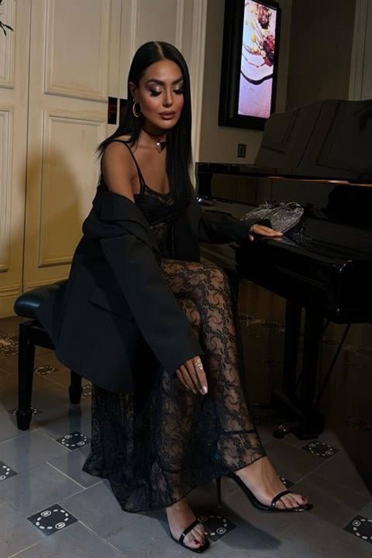 Full Dantel Askılı Elbi̇se 2874