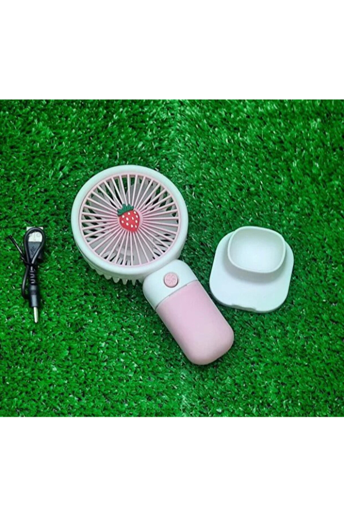 Sevi̇mli̇ Tasarımlı Telefon Tutuculu El Fanı