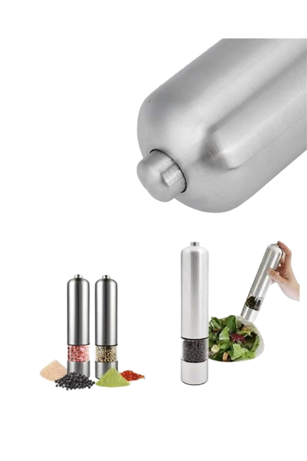 Elektri̇kli̇ Baharat Öğütme Ci̇hazı Ergonomi̇k Şeffaf Gövde