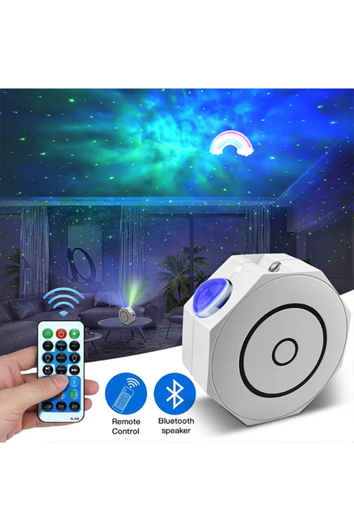 Bluetooth Özelli̇kli̇ Anason Projektör Gece Lambası