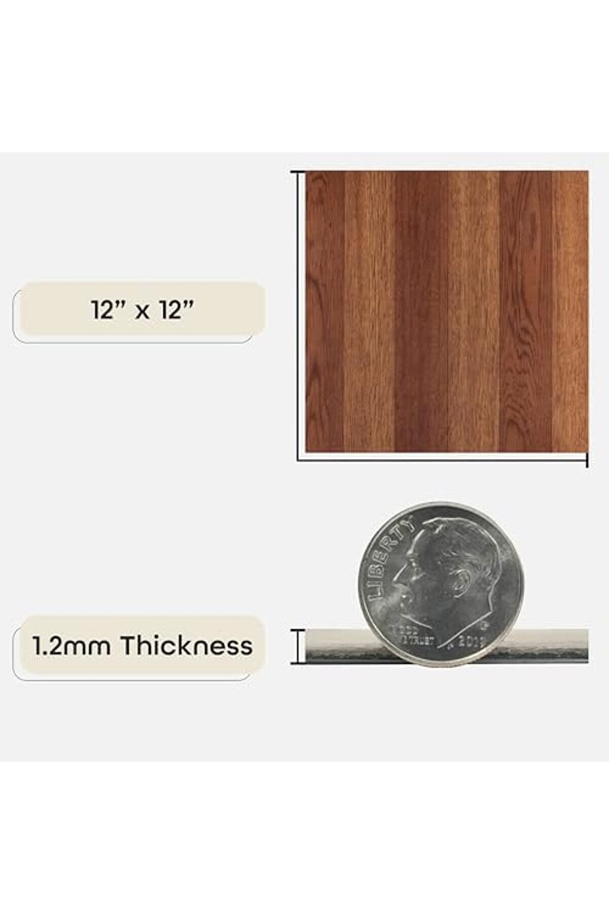 Lvnshopppi̇ng Furni̇shi̇ngs Ftvwd22320 Nexus 12 İn&ccedil;, Ahşap Medi̇um Meşe Plank-Look, 20-Pack 224120