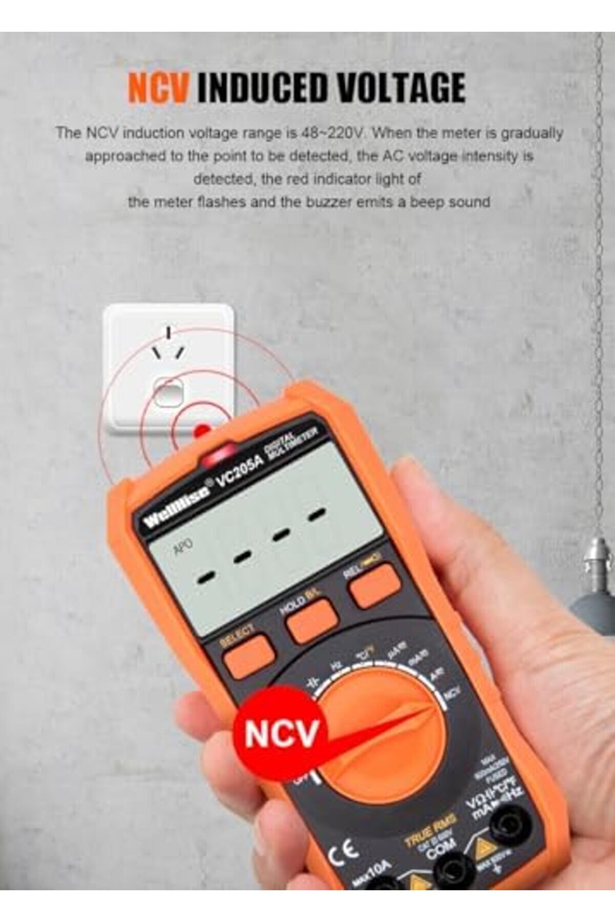 Trendymr Vc205A Ölçü Aleti̇ Multi̇metre Avometre Ncv Işıklı Ekran Isı Ölçer El Feneri̇ Li̇fe 11