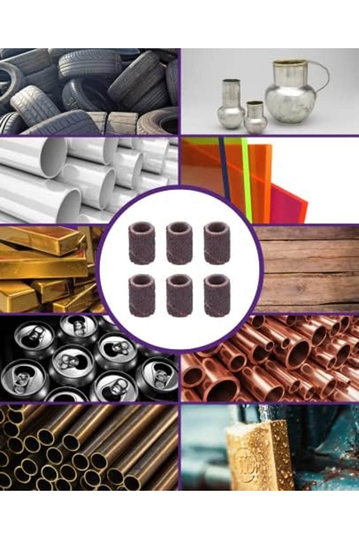 Snshop 431 Bant Zımpara, Ahşap Ve Plasti̇kte, 6,4 Mm, 60 Kumlu, 6 Lı 467437