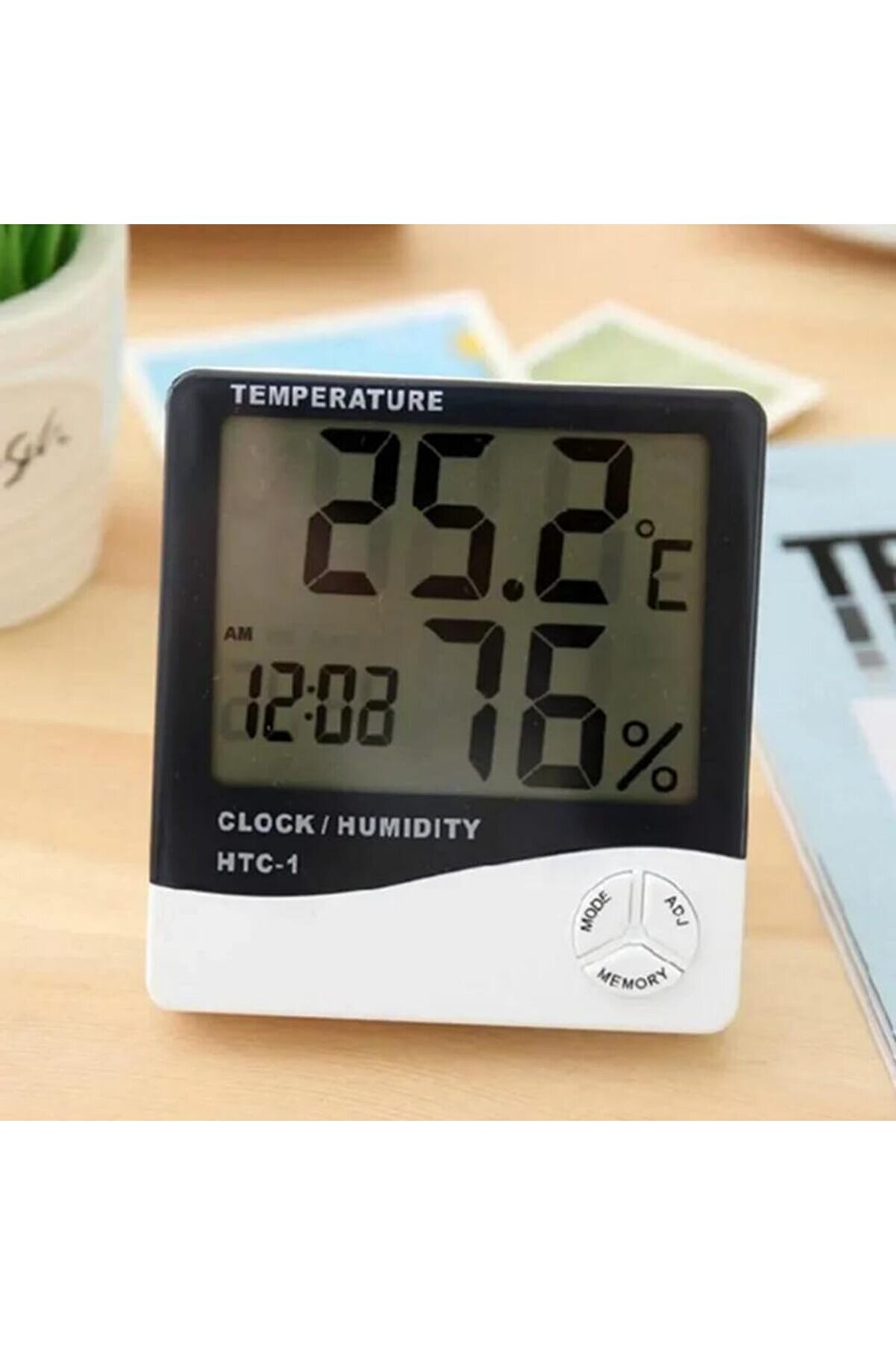 STOREMAX lvnshop İç Mekan Higrometre (Nem Ölçer) ve Termometre, Büyük Ekran, Masa Ayaklı, Asmalı,, Elektronik