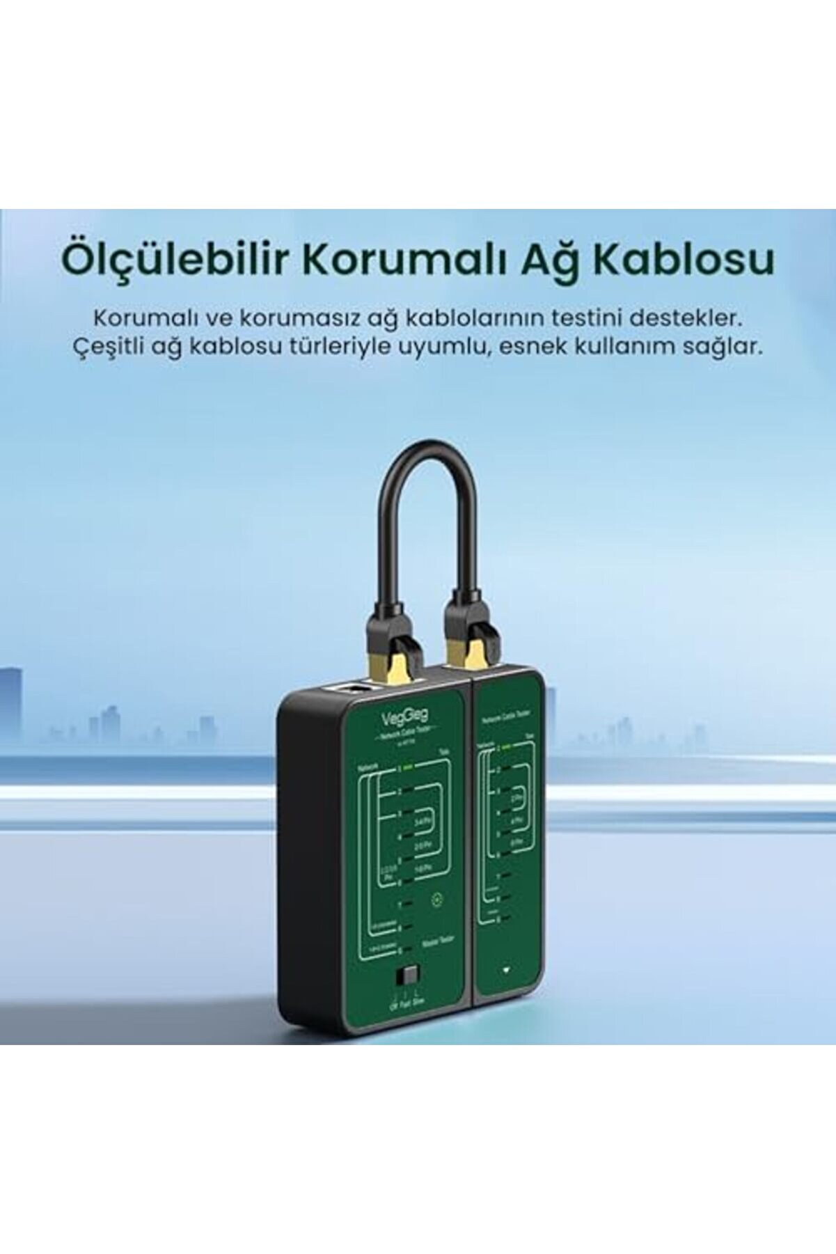 Aclyashop Uyumlu Cat6 Cat7 Cat8 Poe Destekli̇ Network Ethernet Test Ci̇hazı Newdesi̇ng 1058548