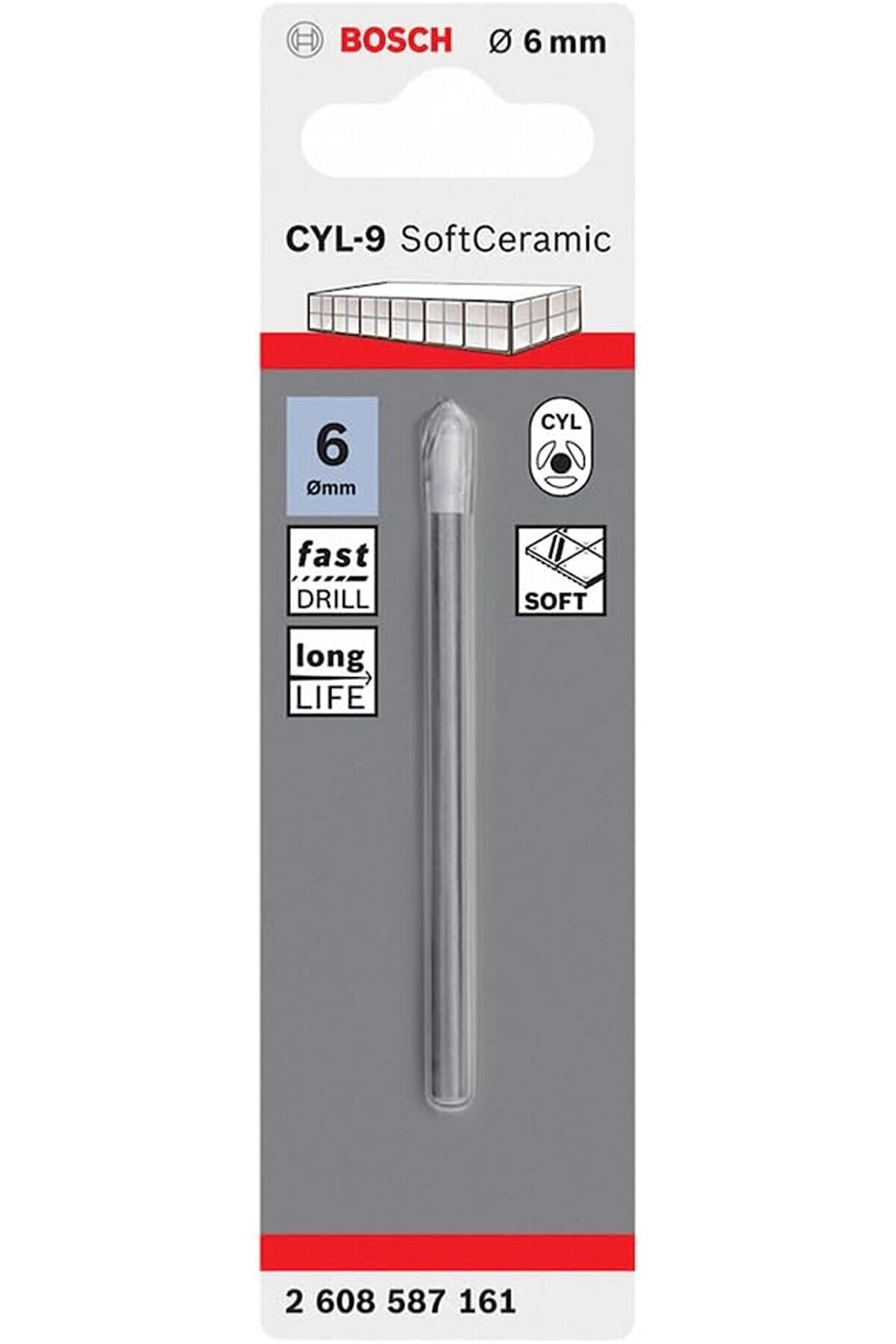 STOREMAX ynsShoping Professional Accessories Matkap ve Kırıcı Delici Uçları, Taş ve, Gri, 6 mm, 1 Adet NewTrr