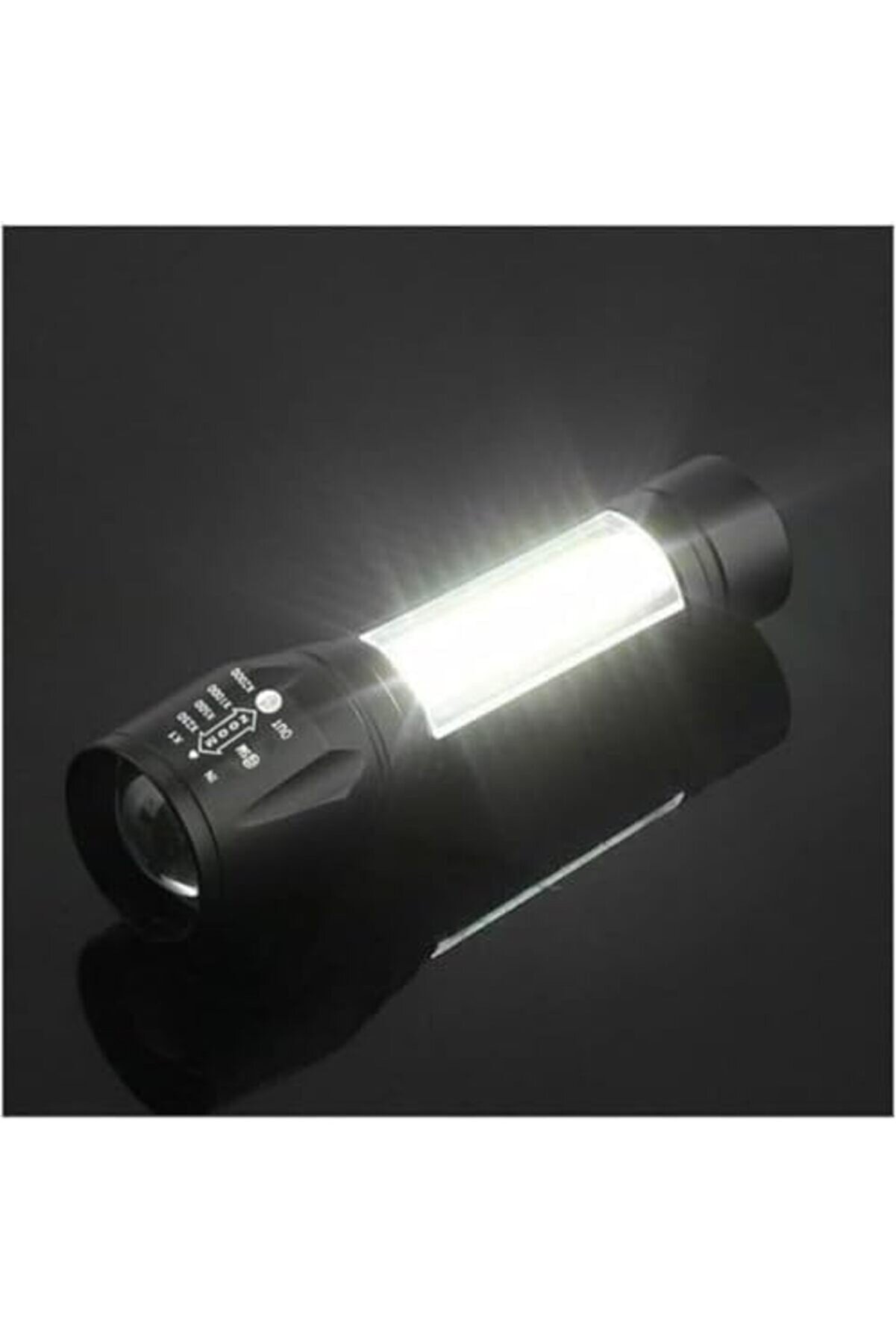 Snshop Takti̇k Led El Feneri̇ – Usb Şarjlı, Su Geçi̇rmez Ipx4, Cob Aydınlatma, Kompakt Boy, Aci̇l
