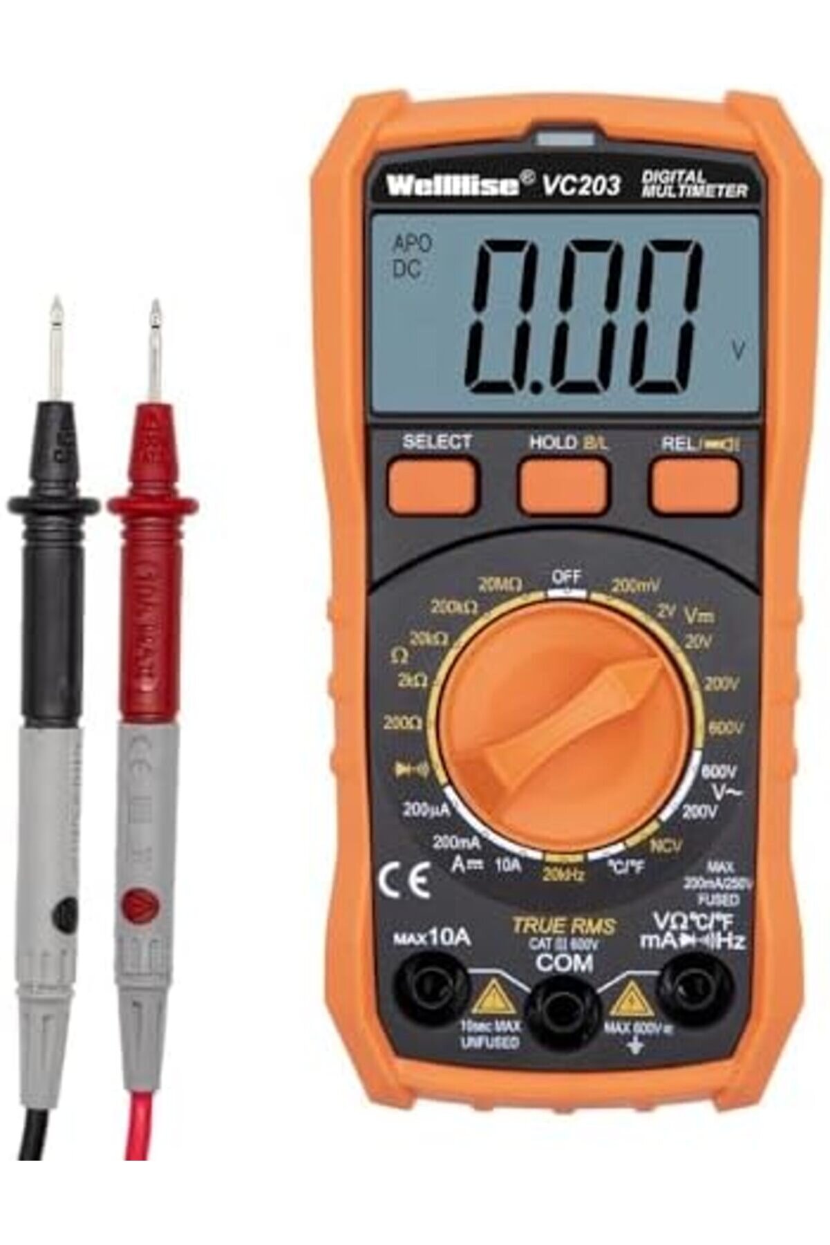 Lvnshop Vc203 Ölçü Aleti̇ Multi̇metre Avometre Ncv Işıklı Ekran El Isı Ölçer 224120