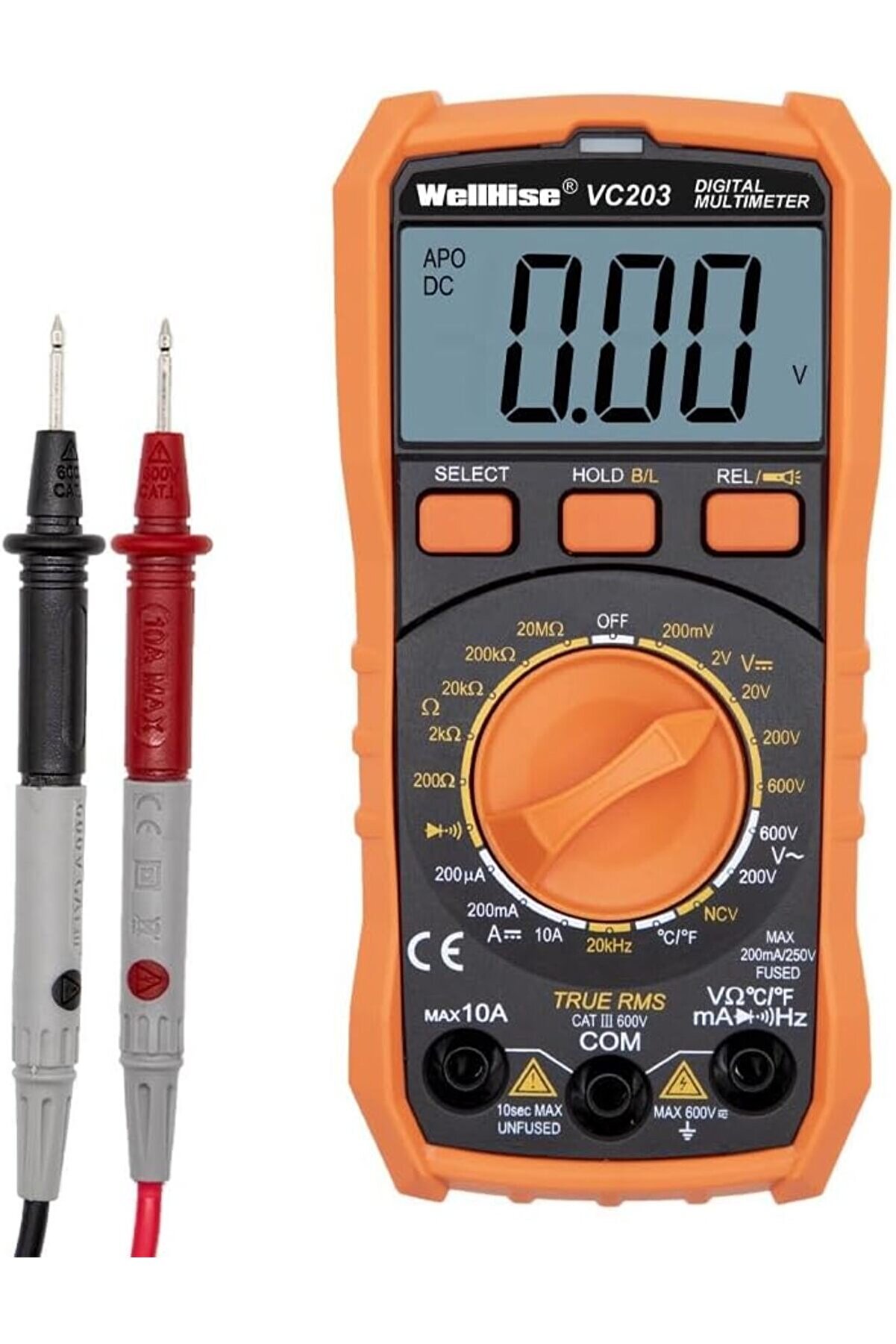 STOREMAX lvnshop VC203 Ölçü Aleti Multimetre Avometre NCV Işıklı Ekran El Isı Ölçer 224120