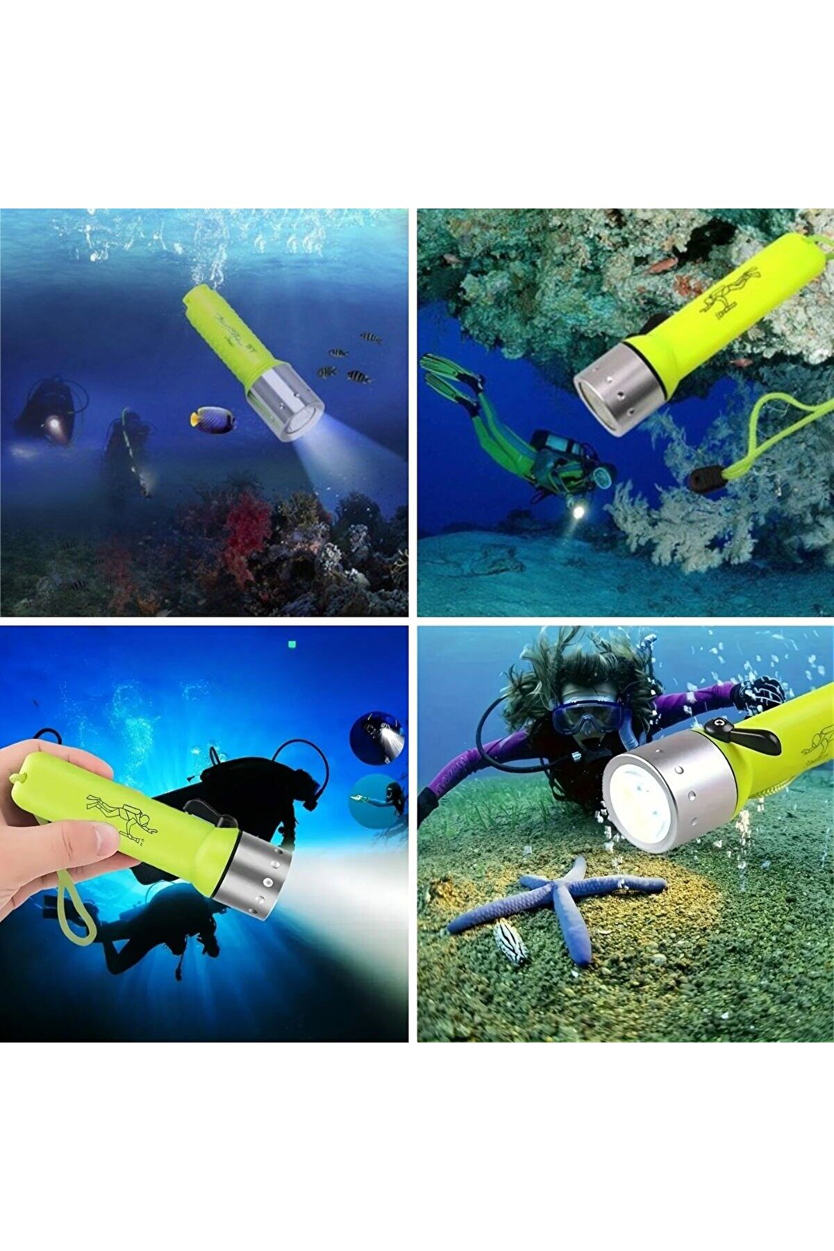 Go İthalat S&uuml;per Parlak Led Su Altı Dalış Feneri̇ &ndash; Taşınabi̇li̇r, Su Ge&ccedil;i̇rmez Ve Darbeye Dayanıklı El Feneri̇