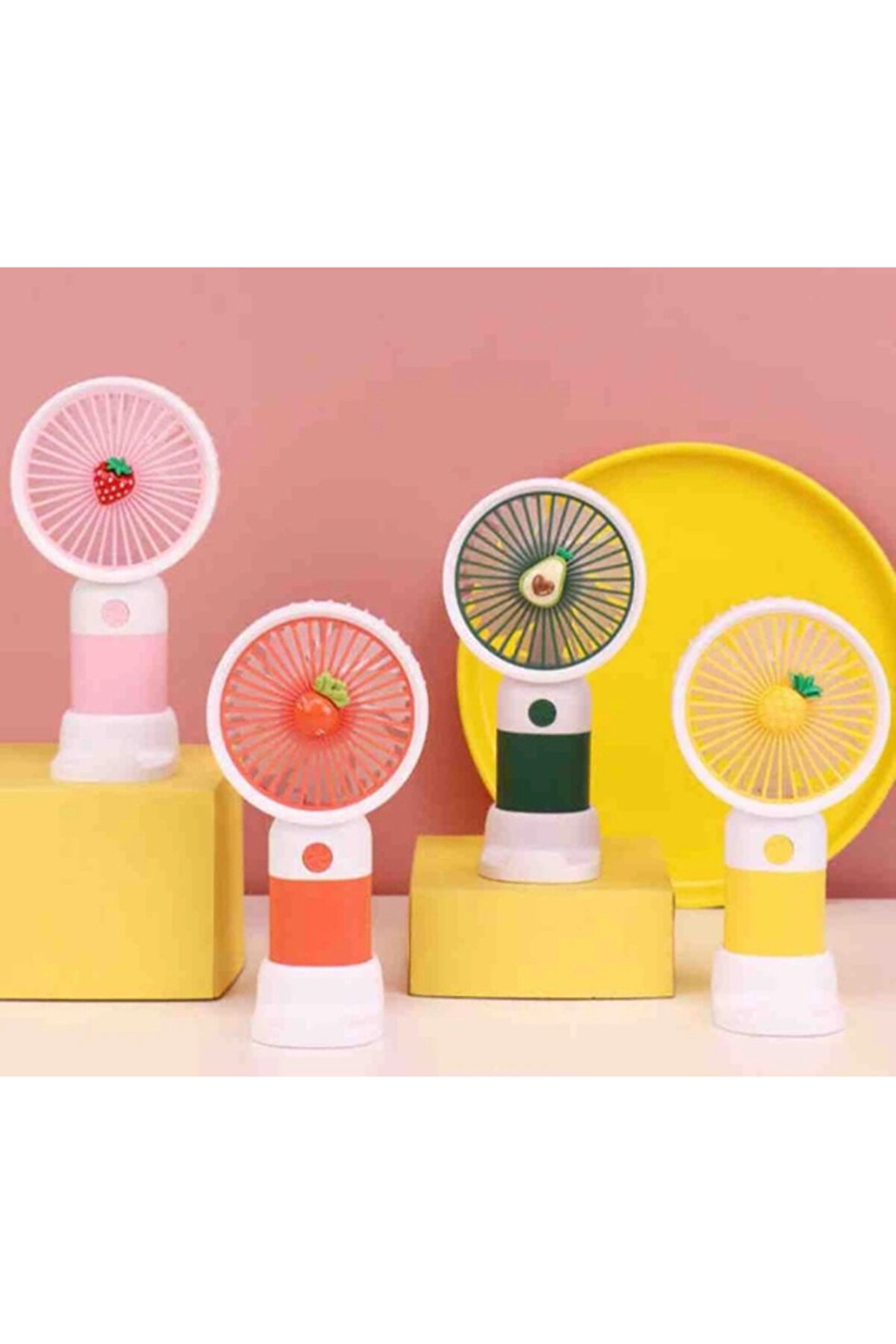 gizmurstore Sevimli Tasarımlı Telefon Tutuculu El Fanı