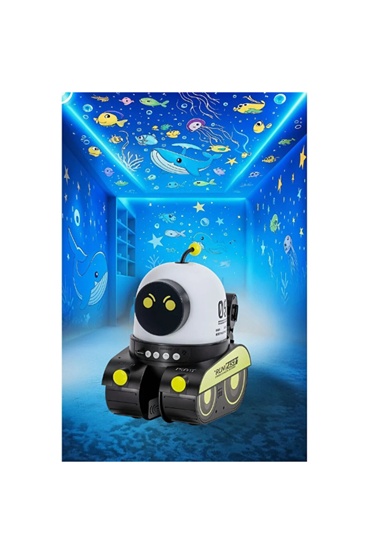 Robot Tasarımlı Projektör Gece Lambası