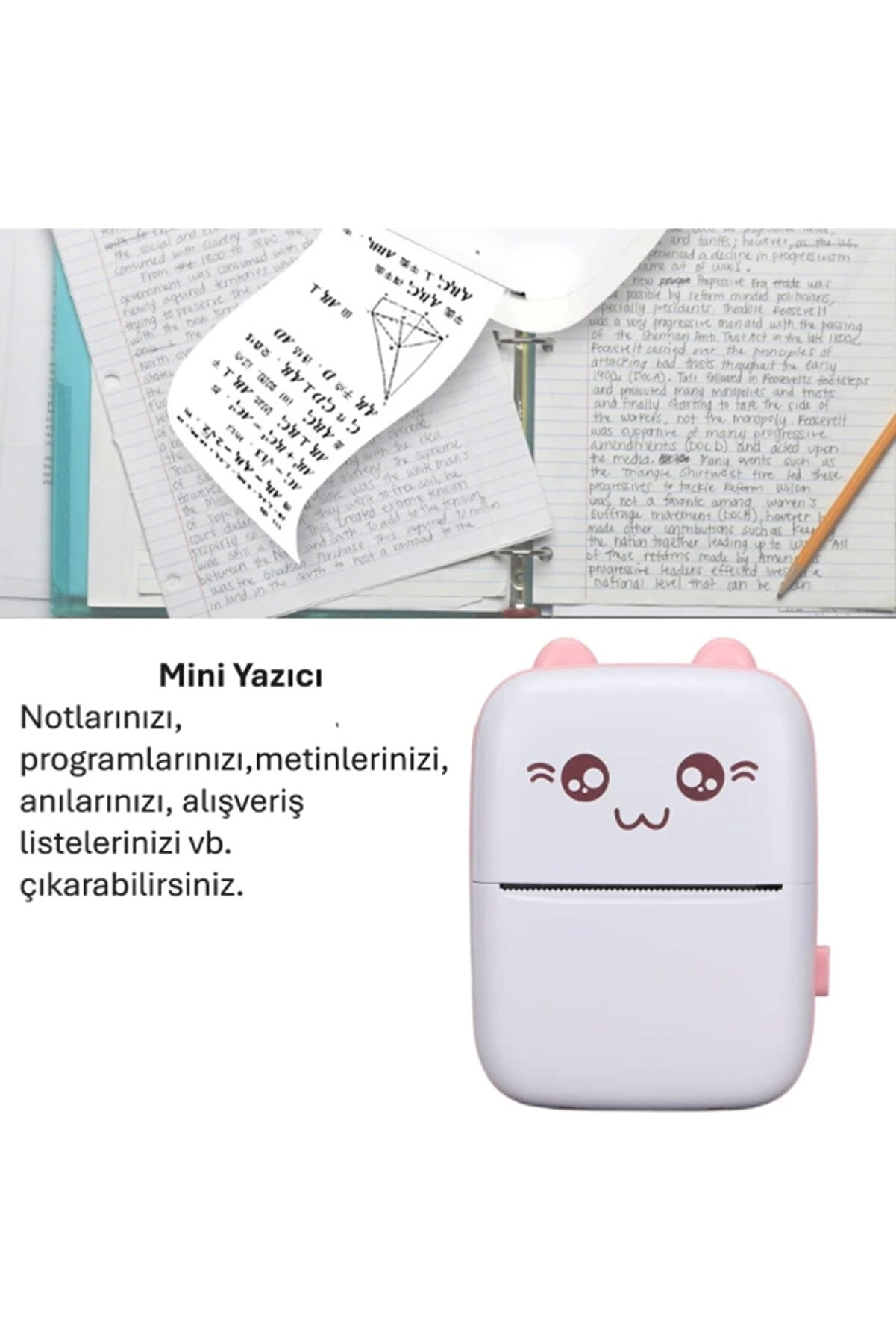 Sevi̇mli̇ Mi̇ni̇ Taşınabi̇li̇r Yazıcı Pri̇nter