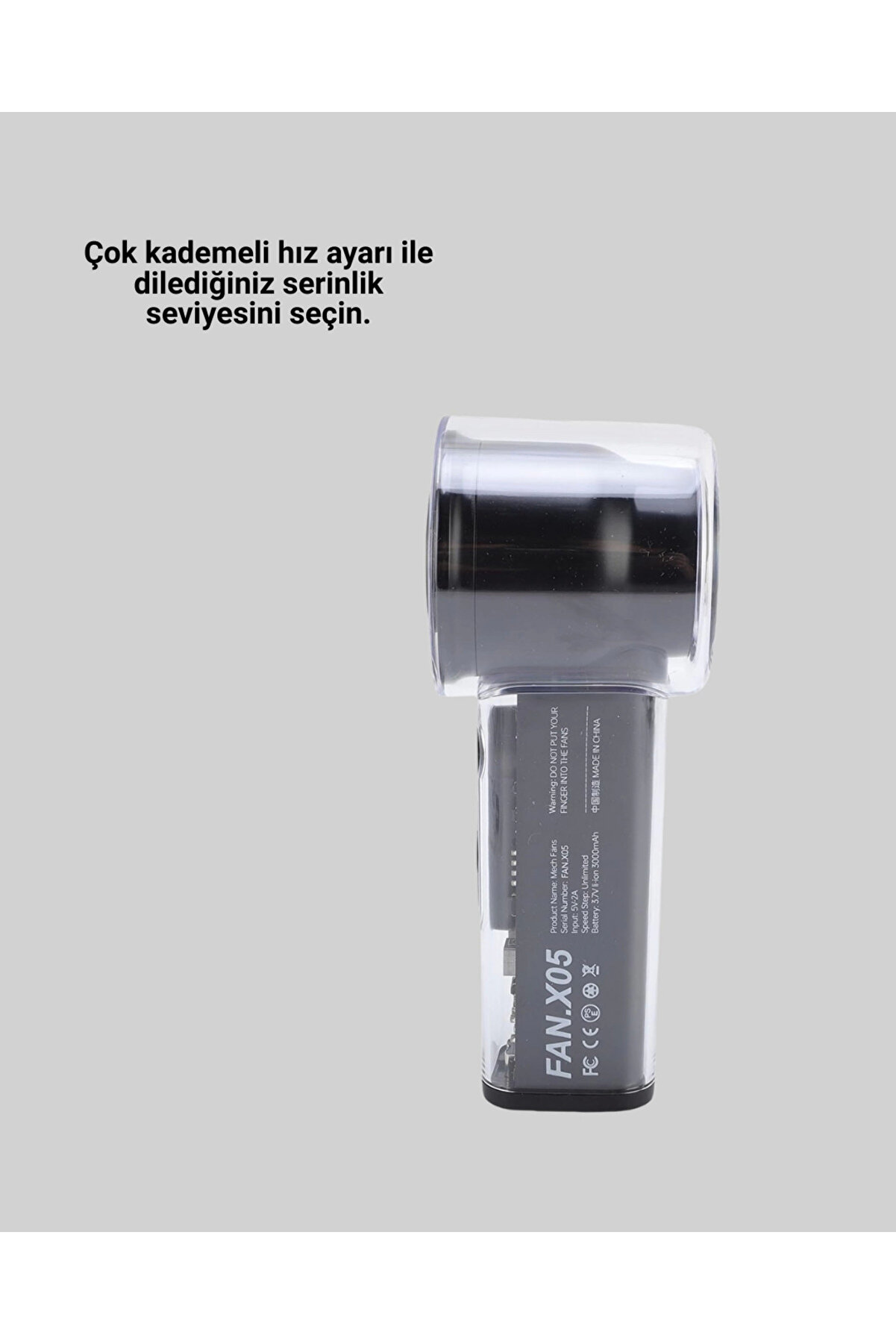 Yüksek Hızlı Şarjlı Fan | Kamp, Ofi̇s Ve Açık Hava İçi̇n İdeal