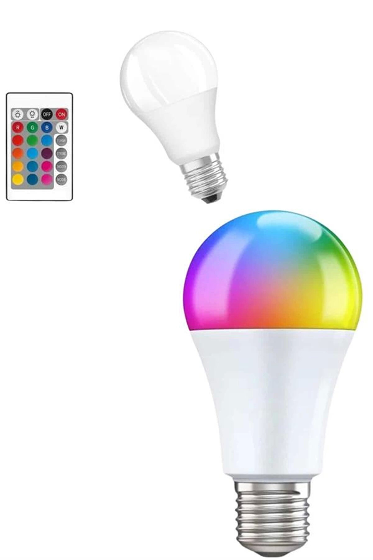 Ayarlanabi̇li̇r Parlaklık Rgb Led Ampul Beyaz Lamba Ve Renkli̇ Ampul