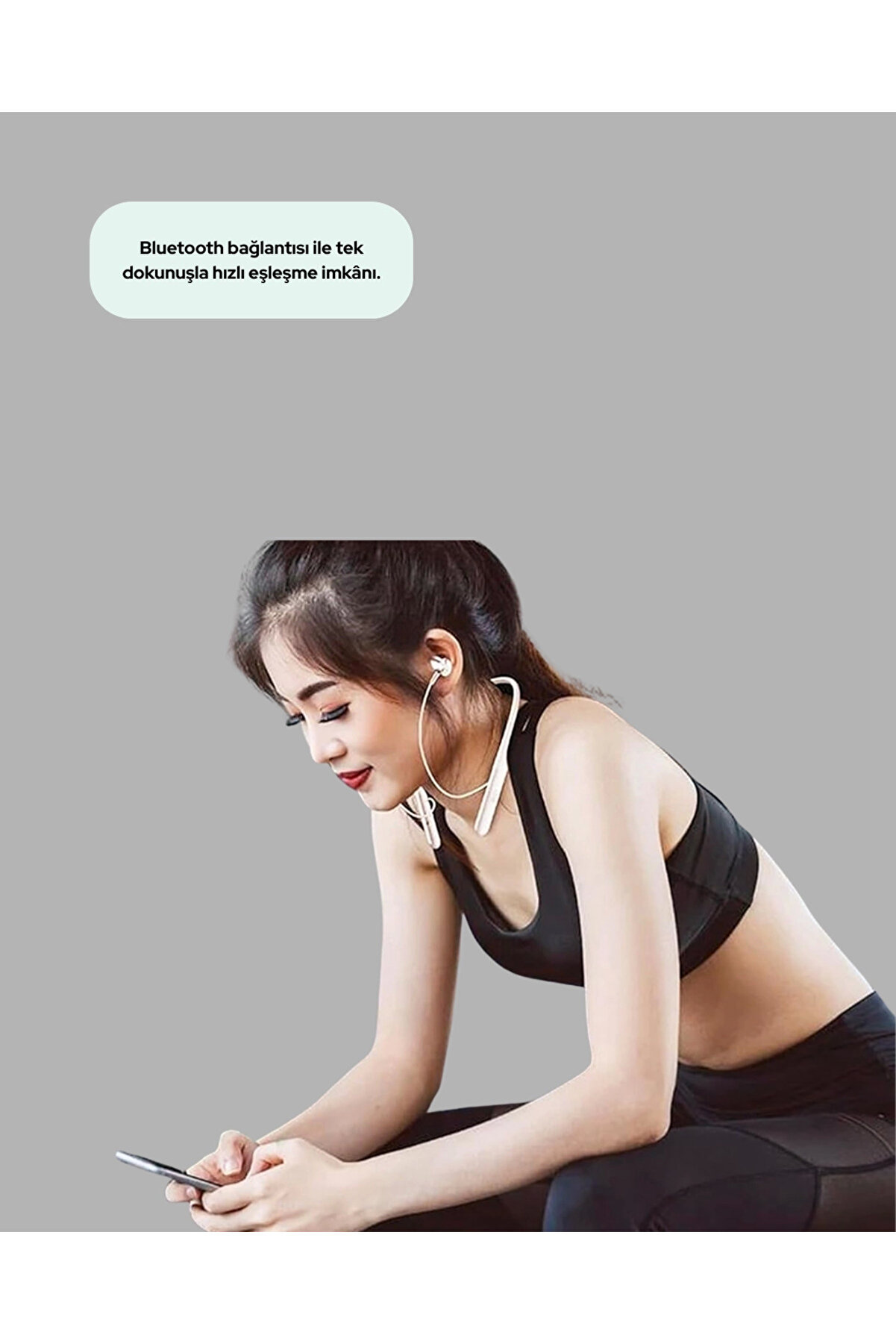 Uzun Süre Dayanıklı Manyeti̇k Başlıklı Bluetooth Kulaklık